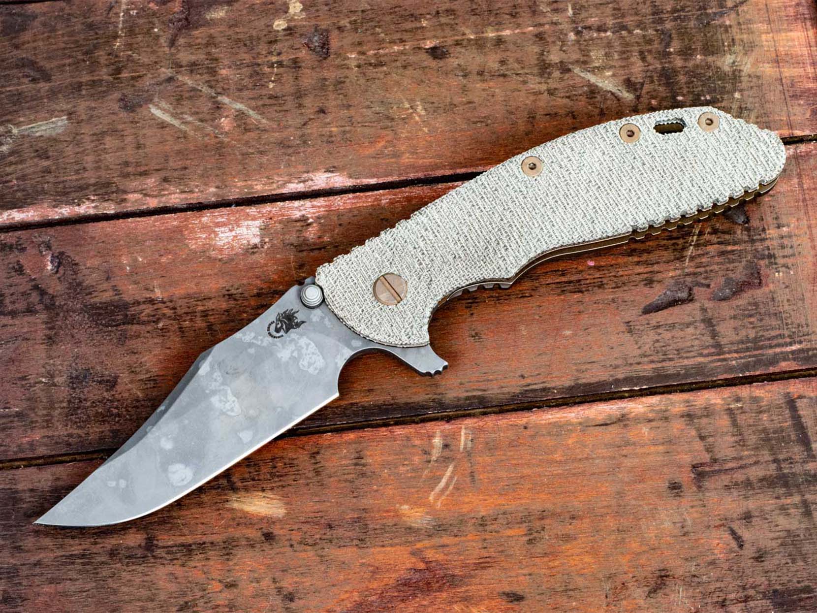 XM-24 Bowie-Battle Field Pickup-BPU395-OD Green Micarta XM-24 Bowie-Battle Field Pickup-BPU395-OD Green Micarta
