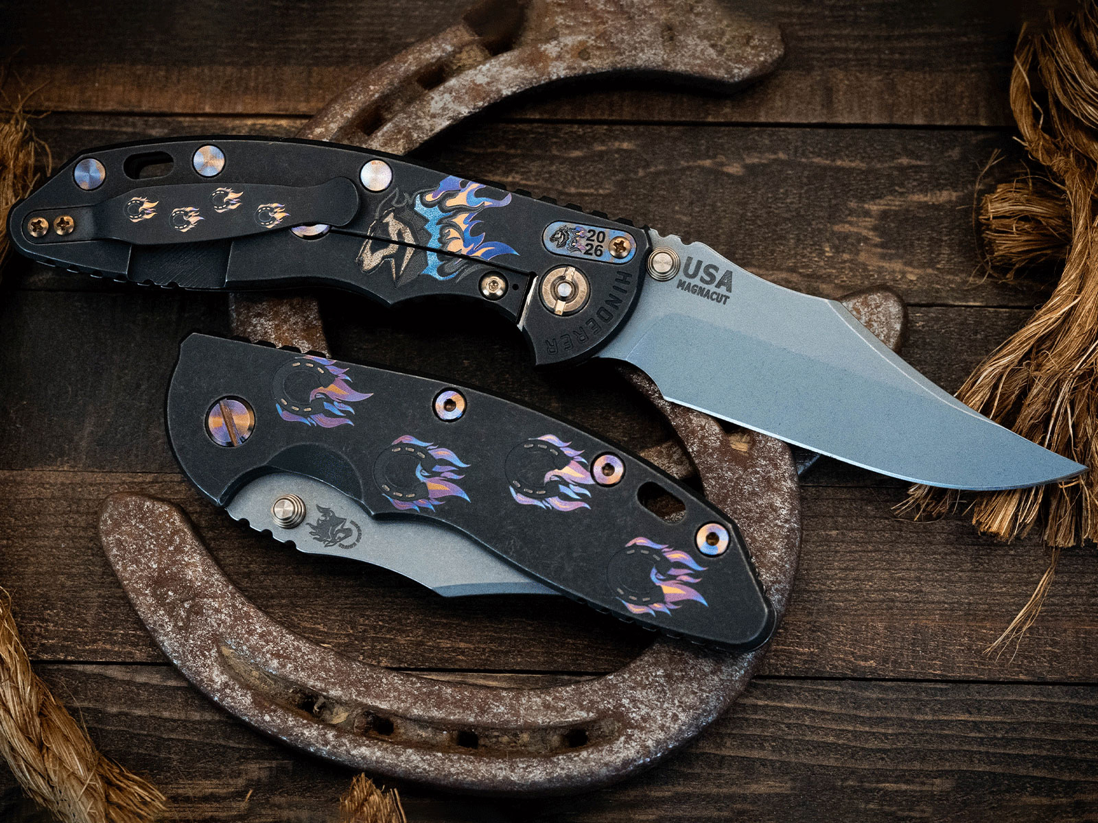 ExpProductCell_LOTTERY - XM-18 3.5" Non-Flipper Bowie-Magnacut-Fire horse ExpProductCell_LOTTERY - XM-18 3.5" Non-Flipper Bowie-Magnacut-Fire horse