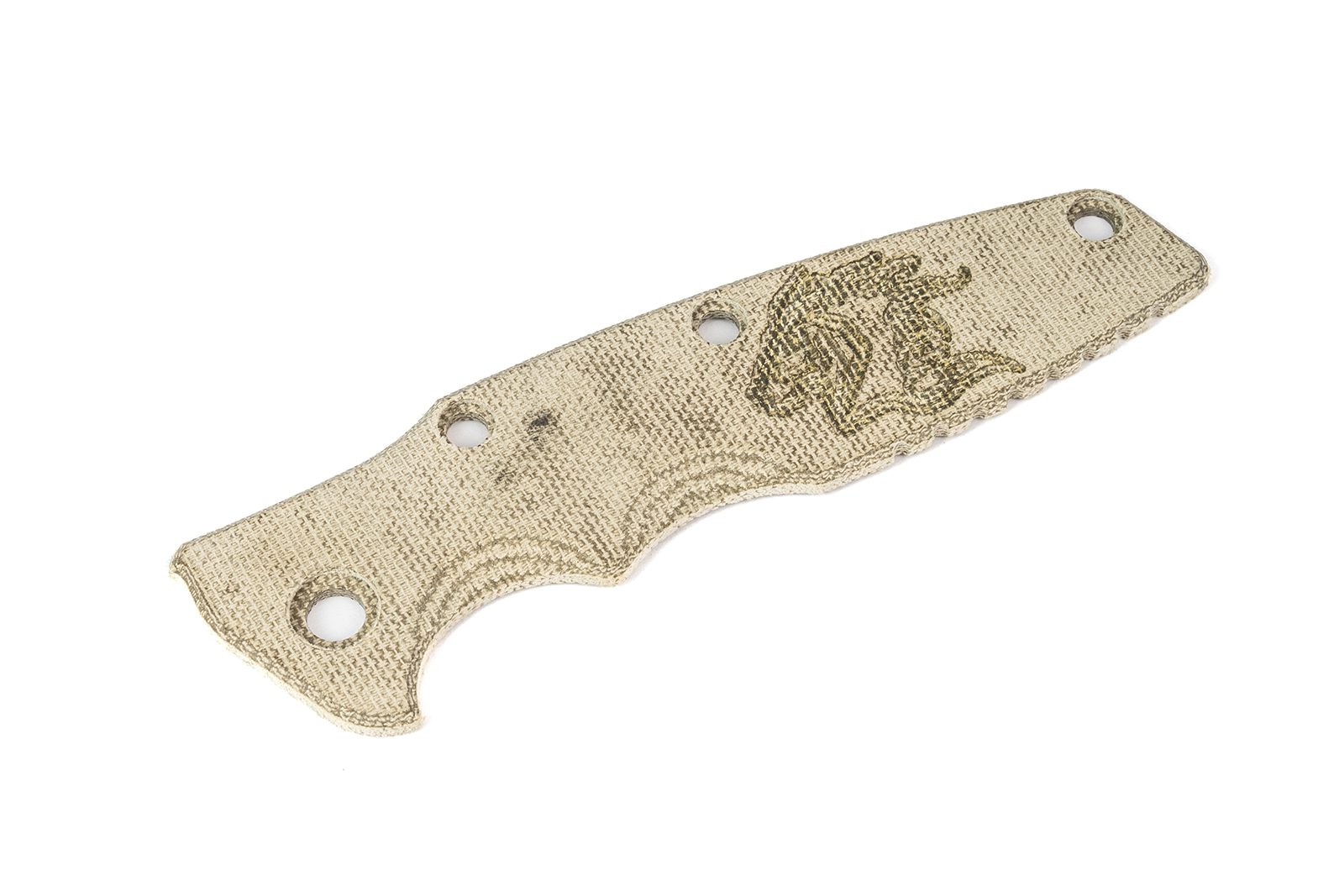 ExpProductCell_Eklipse 3.5"-OD Green Micarta-Smooth Scale-Milled Horse Head