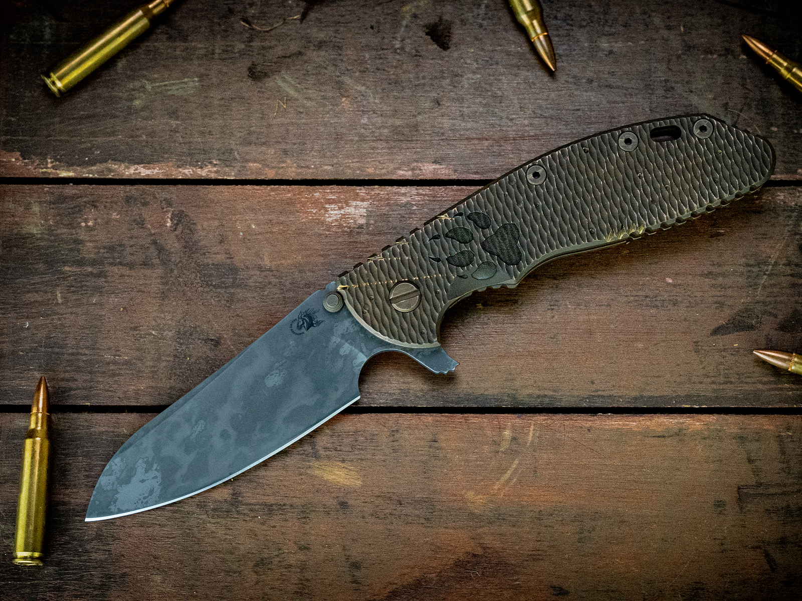 XM-24 Sheepsfoot-CPM20CV-Battle Hound Bronze 24-Full Textured Ti XM-24 Sheepsfoot-CPM20CV-Battle Hound Bronze 24-Full Textured Ti