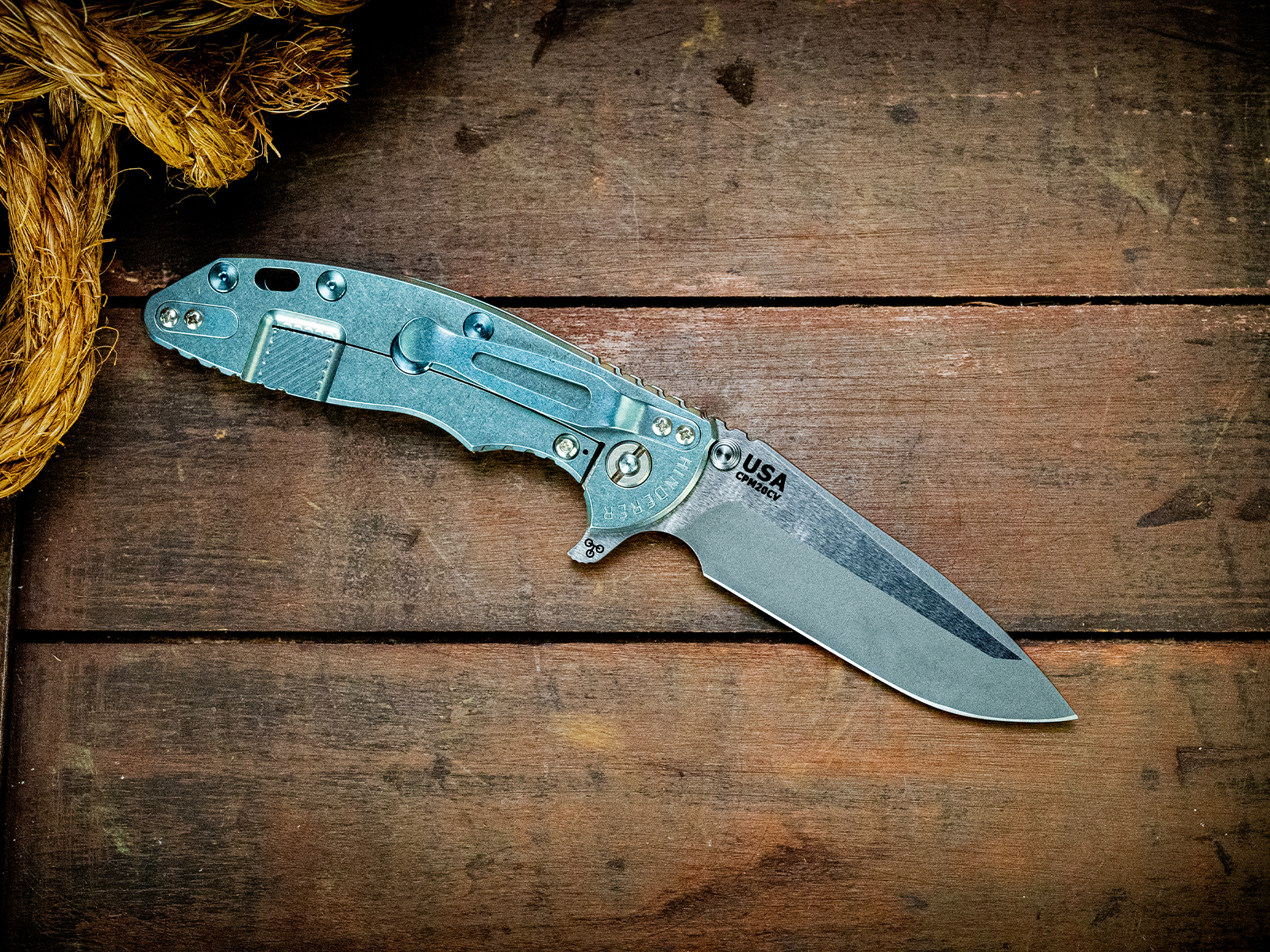 ExpProductCell_XM-18 3.5"-20CV-Spanto-Working Finish Two Tone Blade-Stonewash Light Blue-Smooth Translucent Green G10-Blue Ti Eklipse Hardware