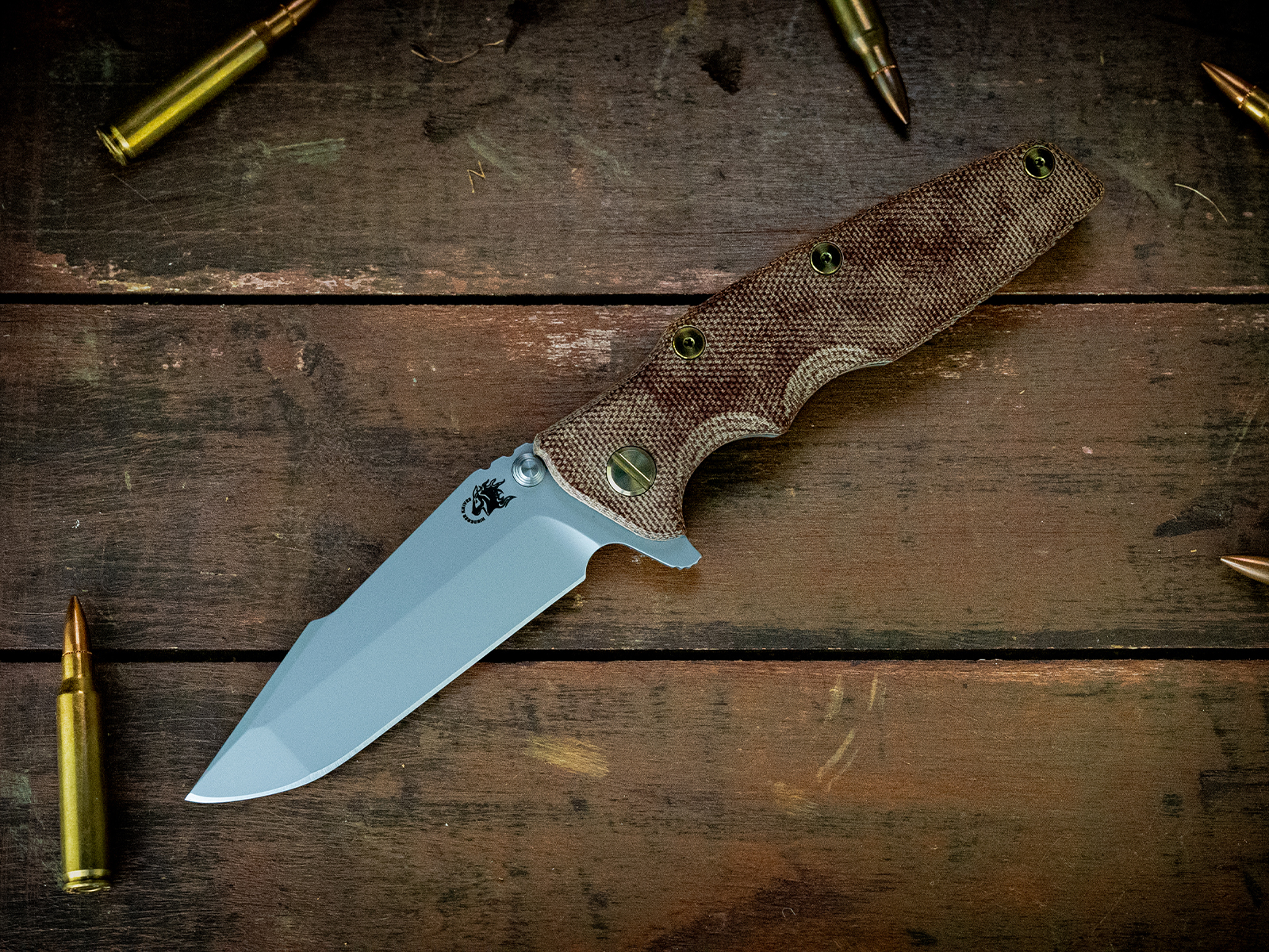 Eklipse-S45VN-Harpoon Spanto-Bead Blast Green-Smooth Natural Micarta-Ti Green Hardware Eklipse-S45VN-Harpoon Spanto-Bead Blast Green-Smooth Natural Micarta-Ti Green Hardware