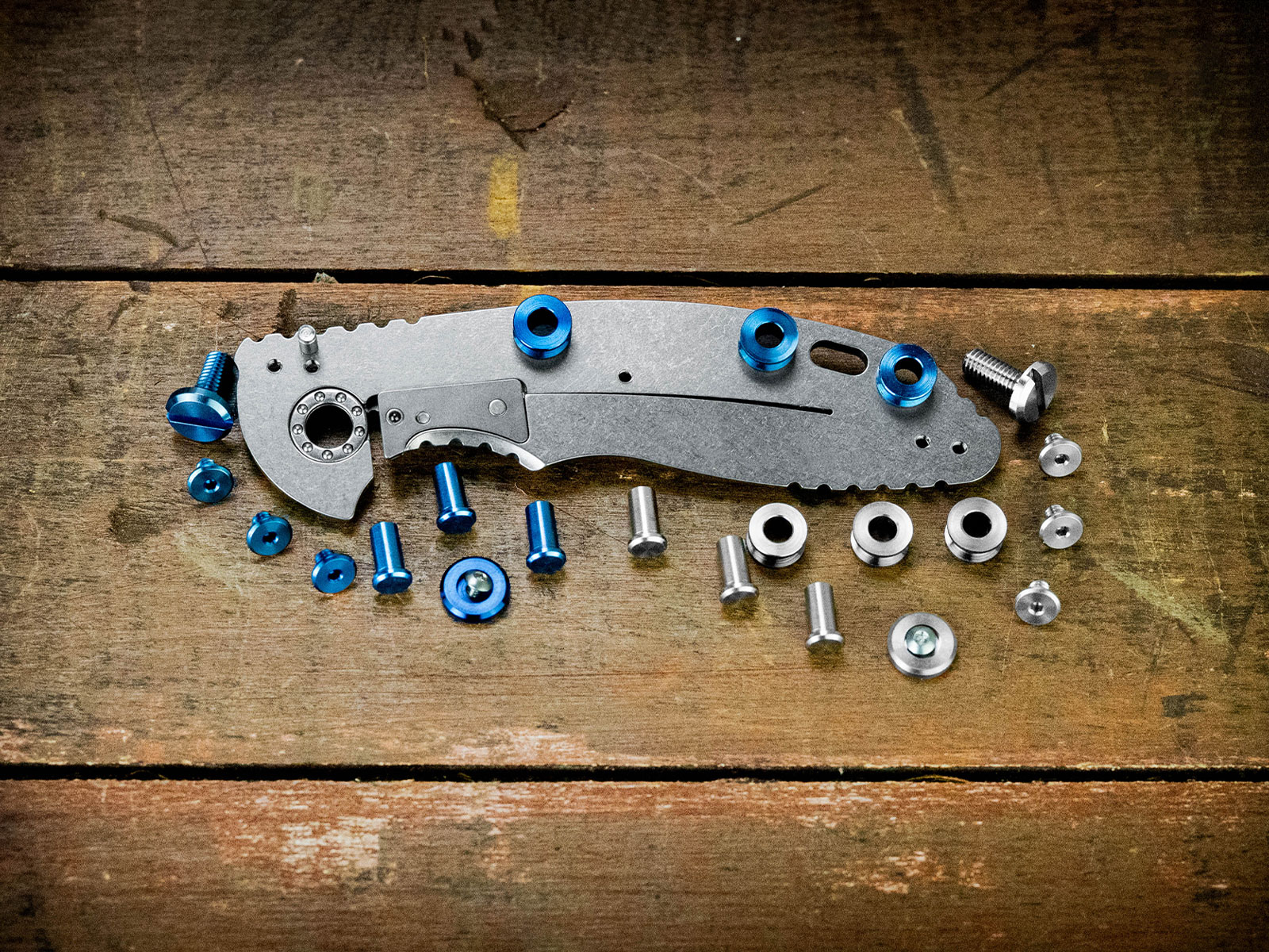 ExpProductCell_XM-18 3.0" Complete Hardware Kit-Titanium-Stonewash Finishes