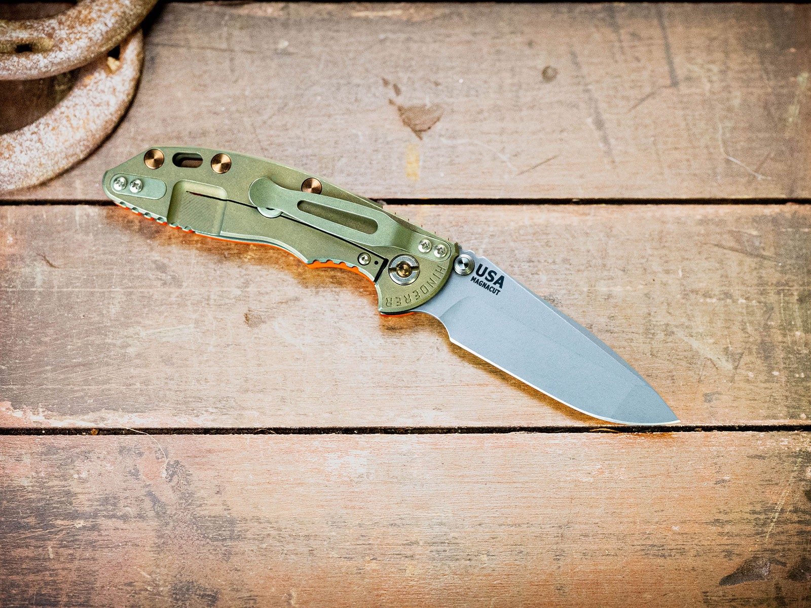ExpProductCell_XM-18 3.25" Spanto Non Flipper-Magnacut-Battle Green-Orange G10-Ti Hardware ExpProductCell_XM-18 3.25" Spanto Non Flipper-Magnacut-Battle Green-Orange G10-Ti Hardware