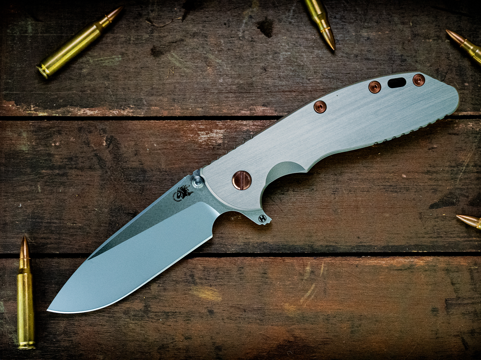 XM-24-S45VN-Slicer-Hollow Ground-Two tone-Full Polish Ti-Copper Hardware XM-24-S45VN-Slicer-Hollow Ground-Two tone-Full Polish Ti-Copper Hardware
