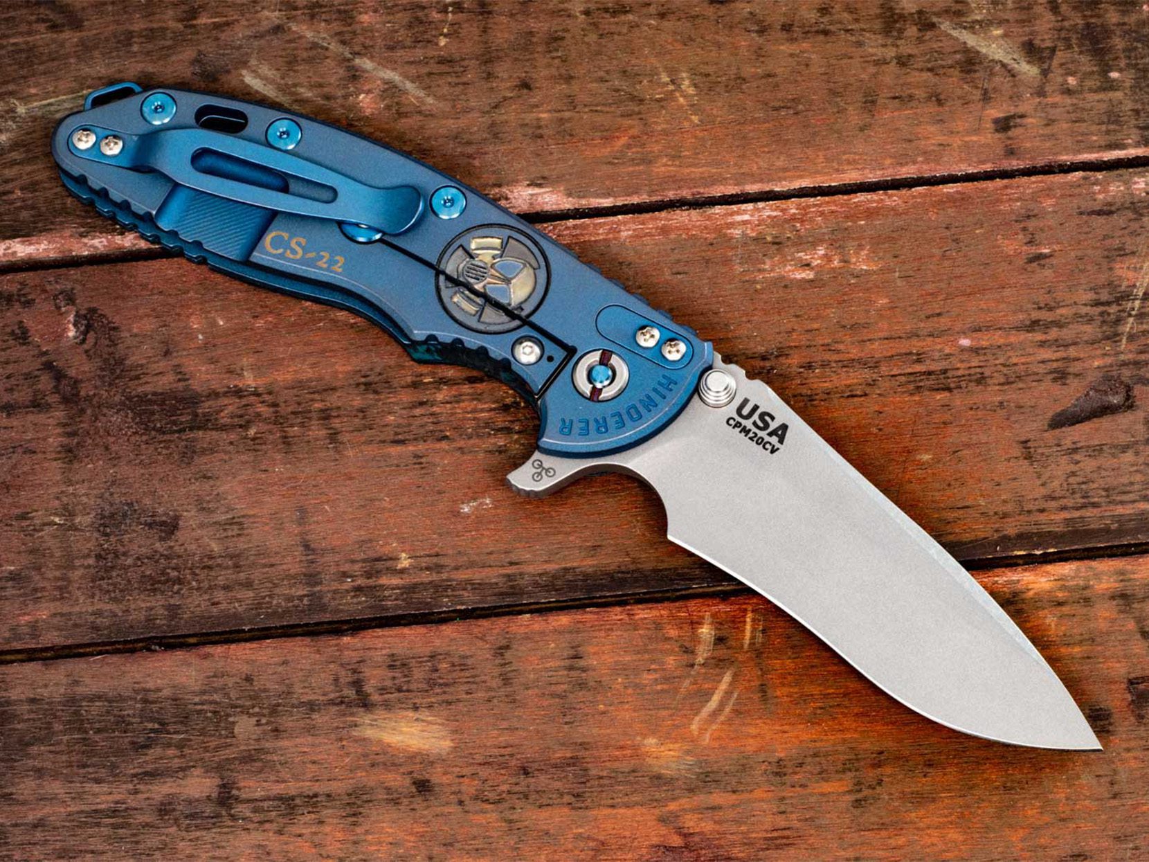 XM-18 3.5" Recurve-Containment Series-Working Finish/Battle Blue-Blue/Black Marble Carbon Fiber XM-18 3.5" Recurve-Containment Series-Working Finish/Battle Blue-Blue/Black Marble Carbon Fiber