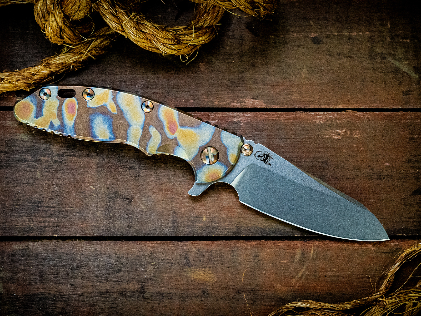 ExpProductCell_XM-18 3.5"-S45VN-Sheepsfoot-Full Ti Stonewash Paint-Holey Clip-LEFT HANDED