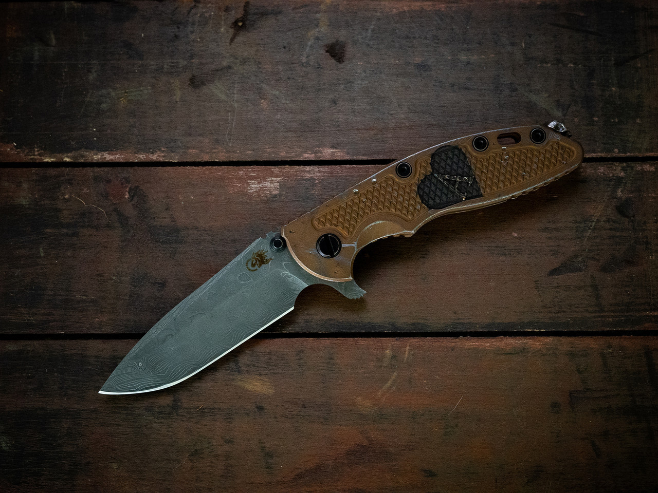 Card Series - 2024 Legacy Series - XM-18 3.5" Spanto-Stainless Damascus-Four of Hearts Card Series - 2024 Legacy Series - XM-18 3.5" Spanto-Stainless Damascus-Four of Hearts