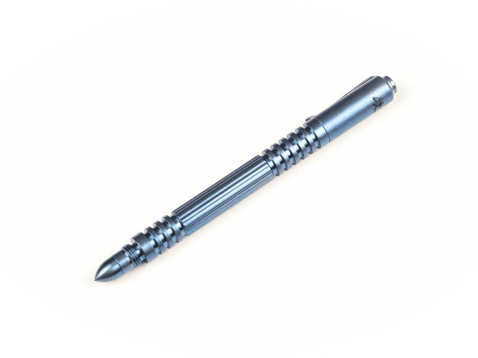 Investigator Pen-Titanium - Straight Flute - Stonewash Blue Investigator Pen-Titanium - Straight Flute - Stonewash Blue