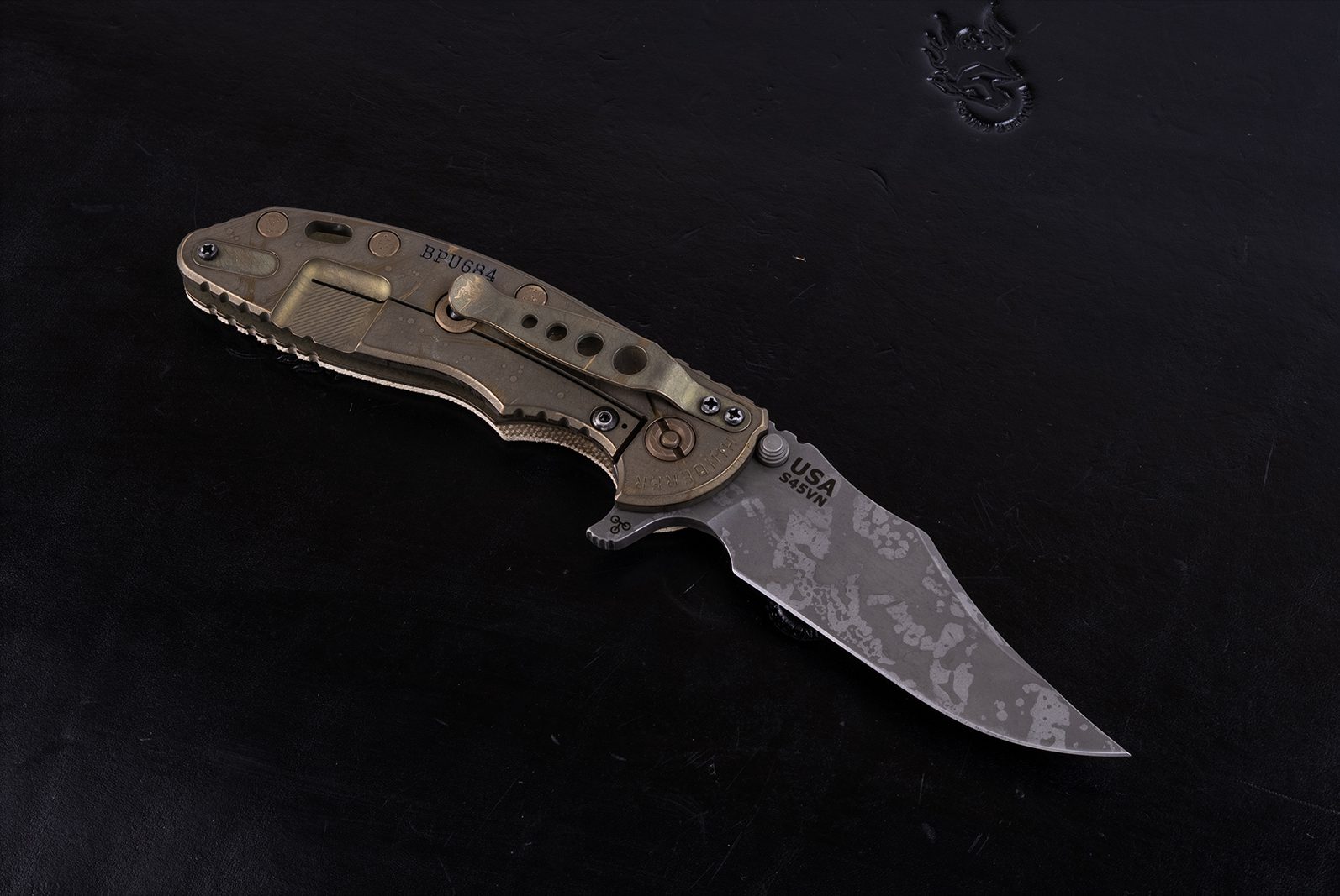 XM-18 3.5" Bowie-S45VN-Smooth OD Green Micarta-684