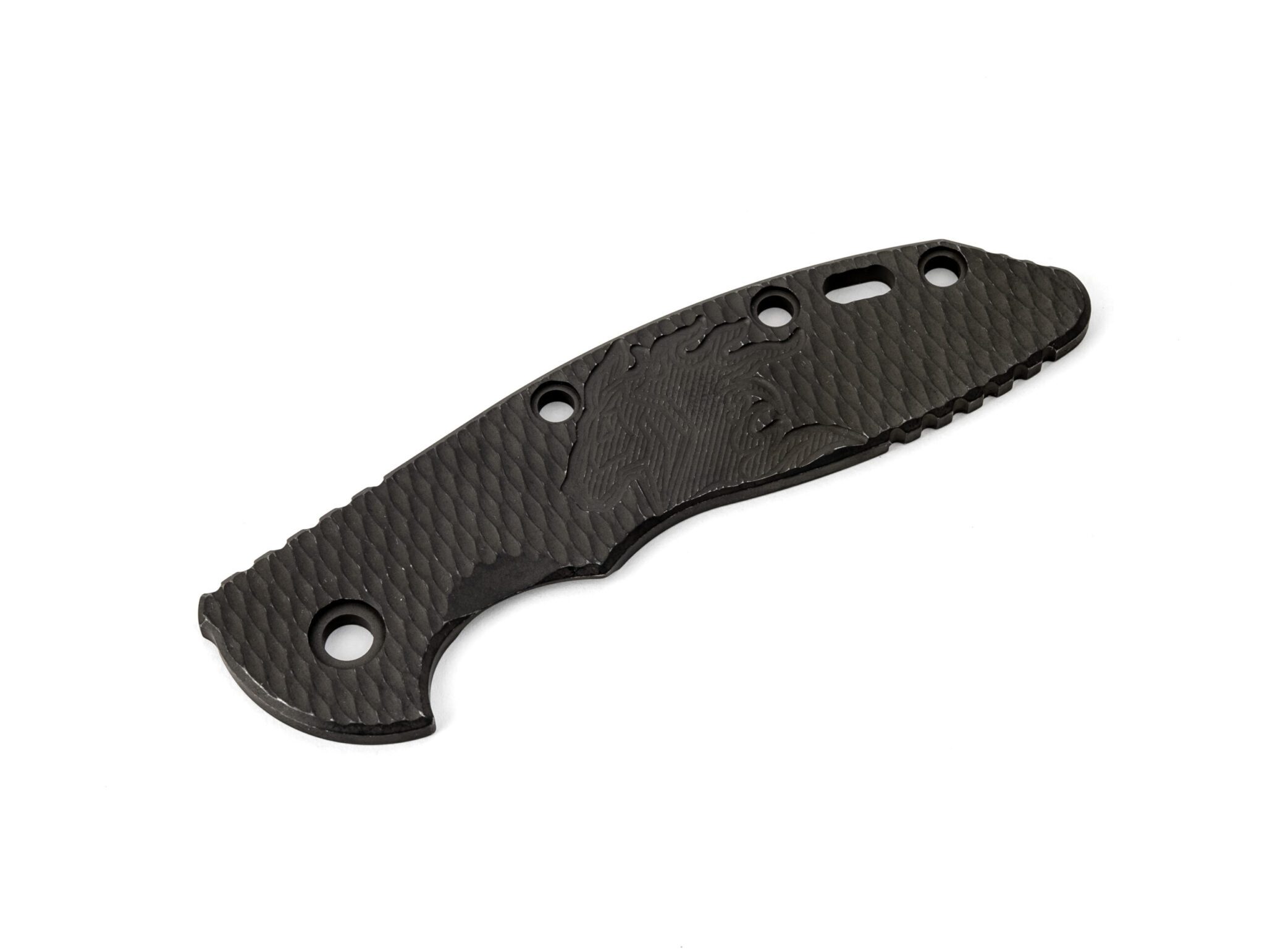 3.5″ XM18 Titanium Scale-Textured Milled Horse Head Logo-Battle Black DLC 3.5″ XM18 Titanium Scale-Textured Milled Horse Head Logo-Battle Black DLC