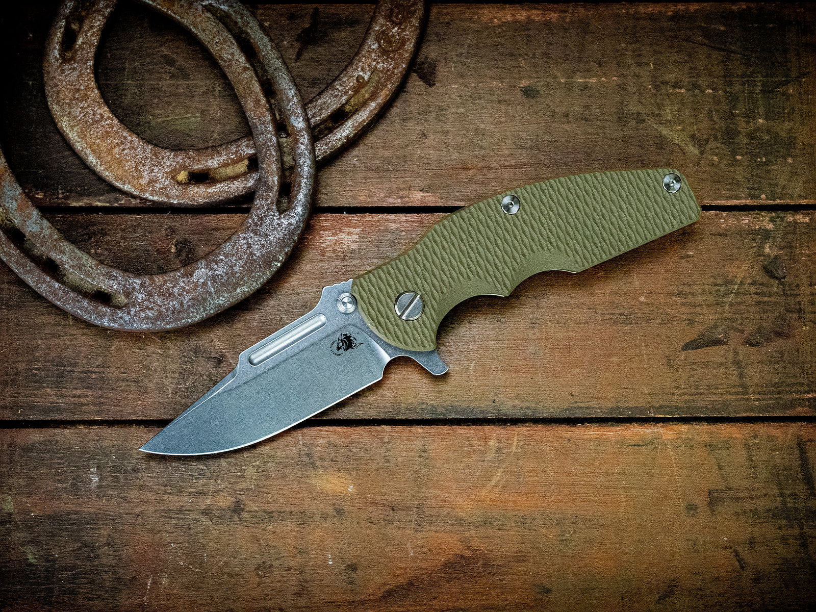 Jurassic-Frontier Clip Point-Magnacut-Working Finish-Stonewash