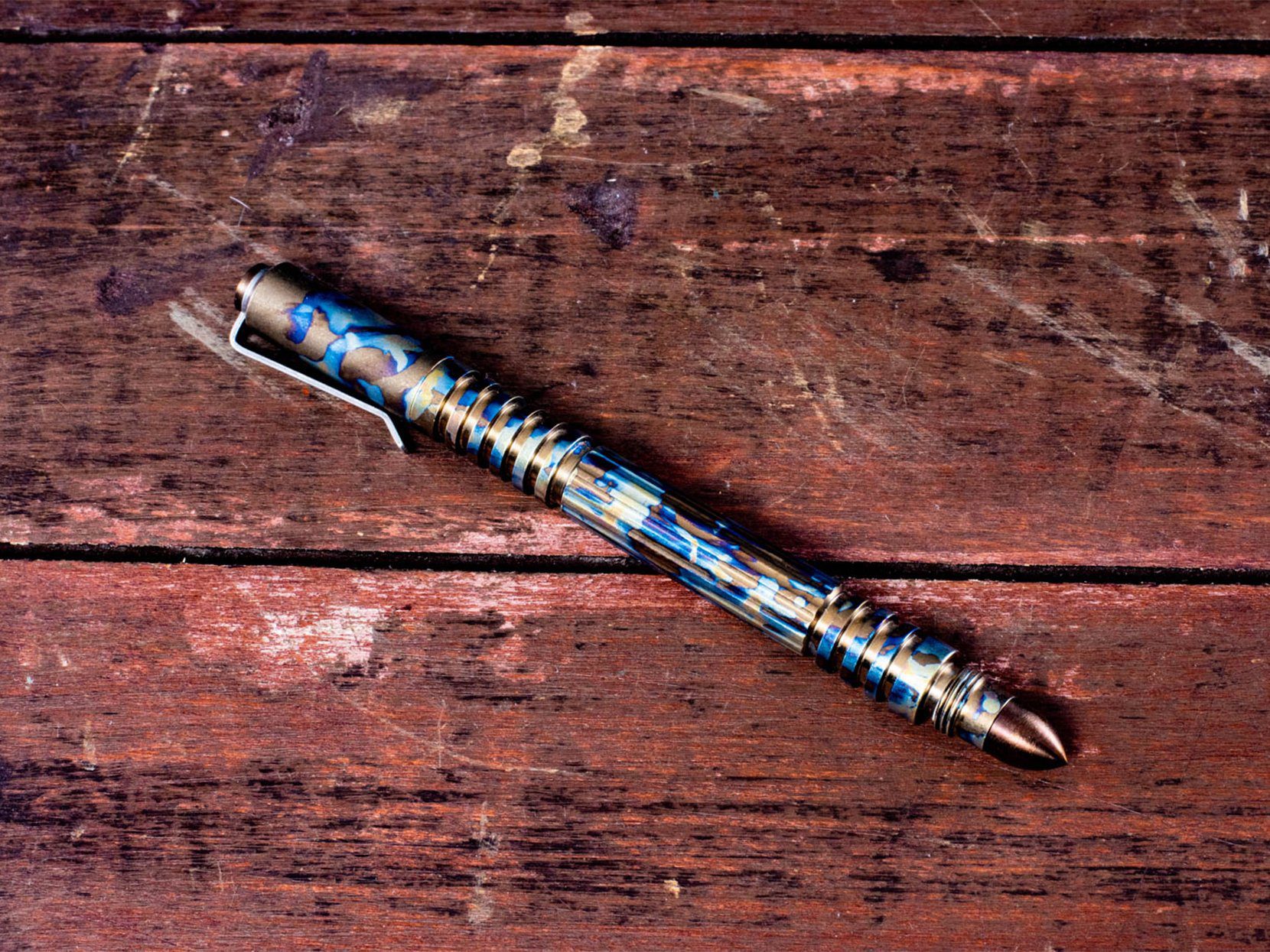 Investigator Pen-"Paint" Anodized-Straight Flute-Titanium