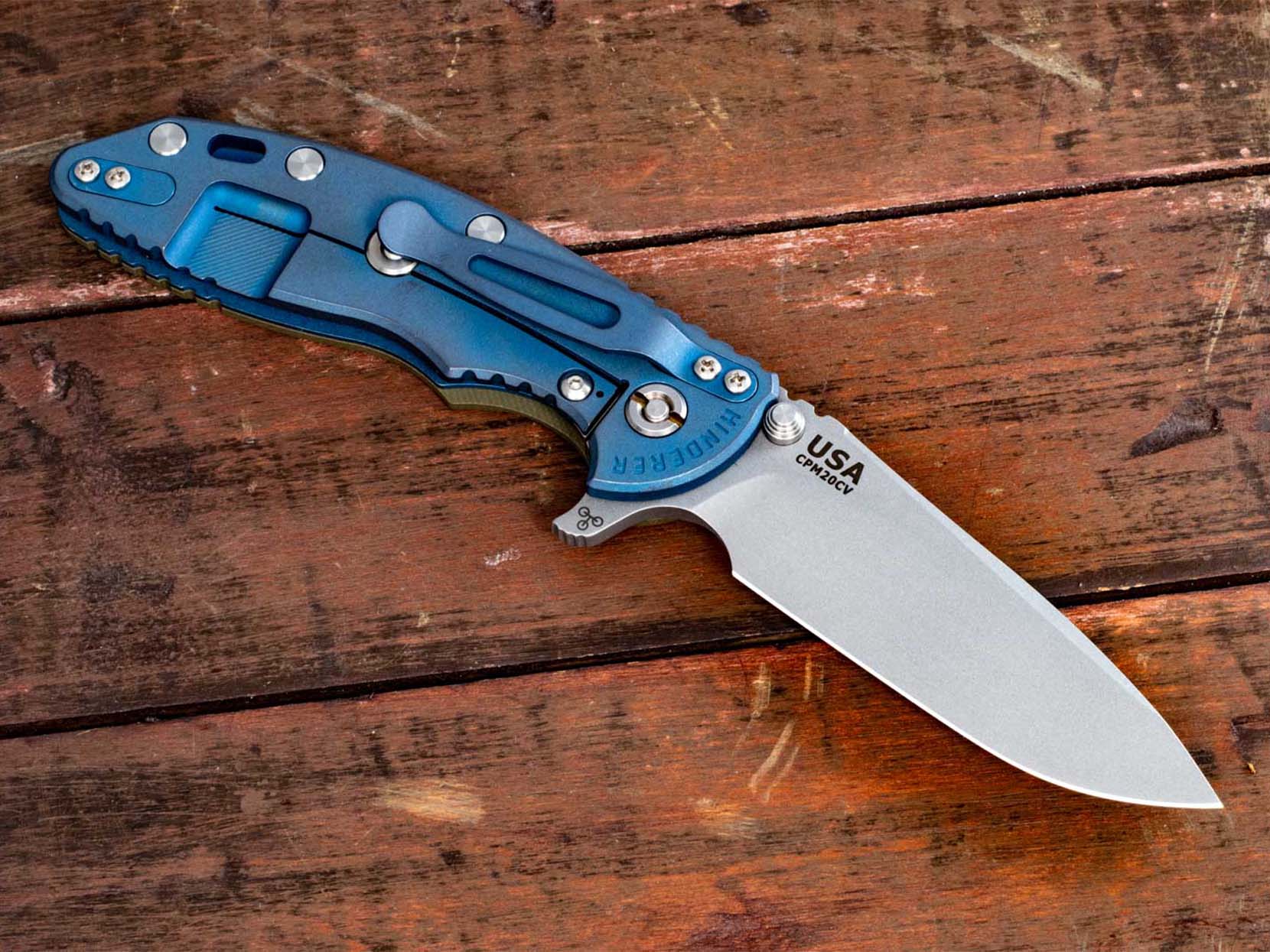 XM-18 3.5" Spearpoint-Battle Blue-G10 XM-18 3.5" Spearpoint-Battle Blue-G10