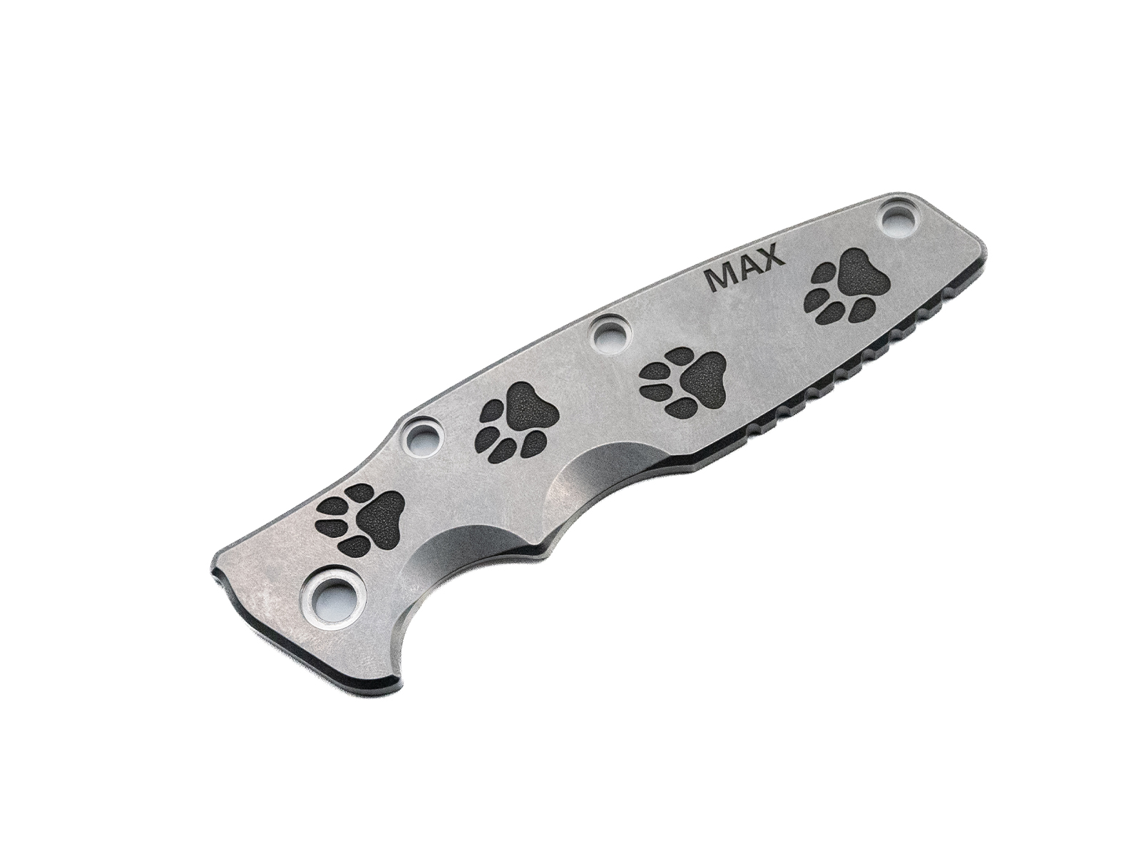 Eklipse 3.5" Titanium Scale-Smooth-Dog Paw with Your Dogs Name-Standard Eklipse 3.5" Titanium Scale-Smooth-Dog Paw with Your Dogs Name-Standard