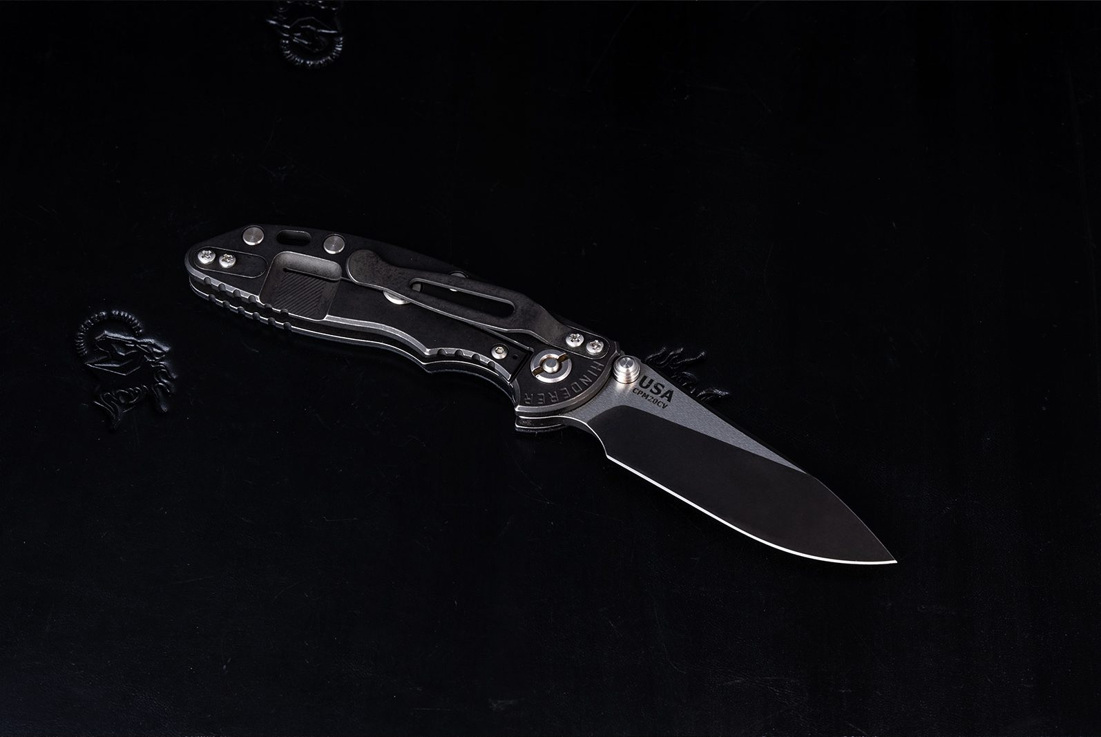 XM-18 3" Non Flipper-Slicer-Two Tone-Battle Black DLC-Black G10-Titanium Hardware XM-18 3" Non Flipper-Slicer-Two Tone-Battle Black DLC-Black G10-Titanium Hardware