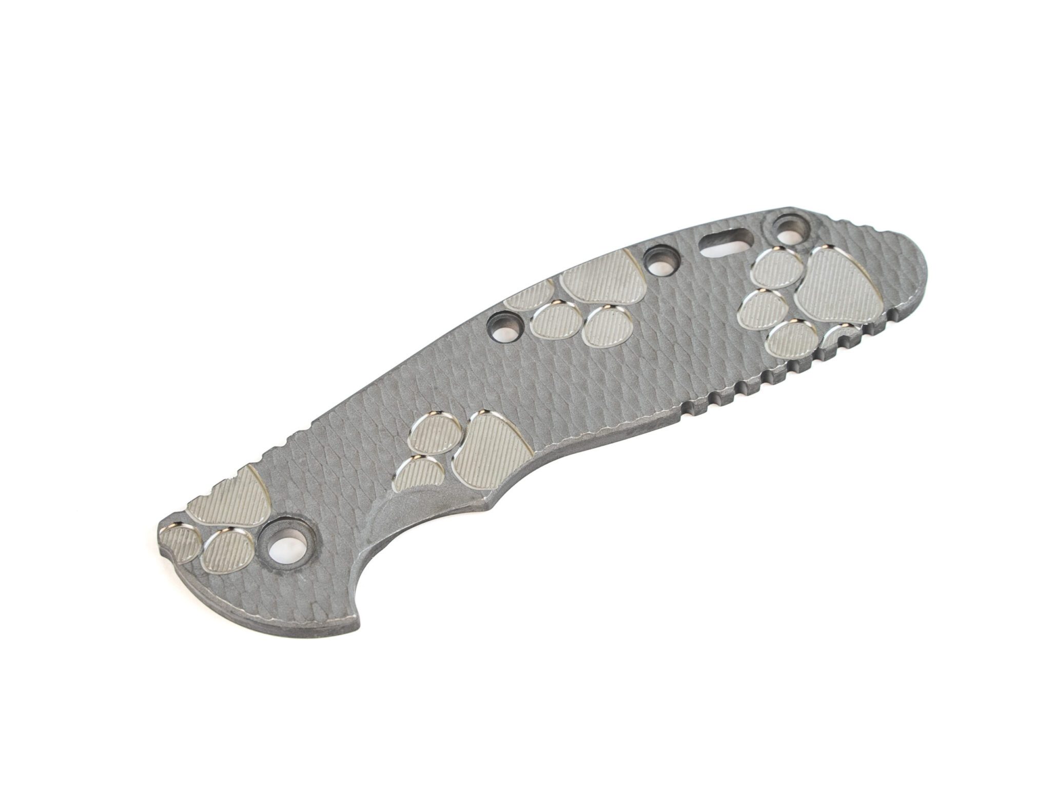 XM-24 Titanium Scale-Textured-Working Finish-Silver-Milled Dog Paws XM-24 Titanium Scale-Textured-Working Finish-Silver-Milled Dog Paws