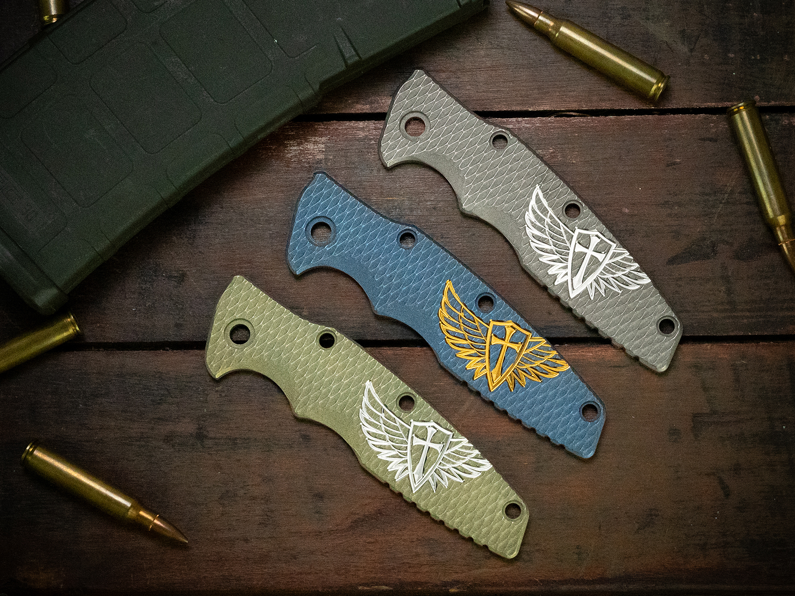 3.5" Eklipse Titanium Scale-Milled Winged Crusader-Textured-Working/Battle Finish 3.5" Eklipse Titanium Scale-Milled Winged Crusader-Textured-Working/Battle Finish