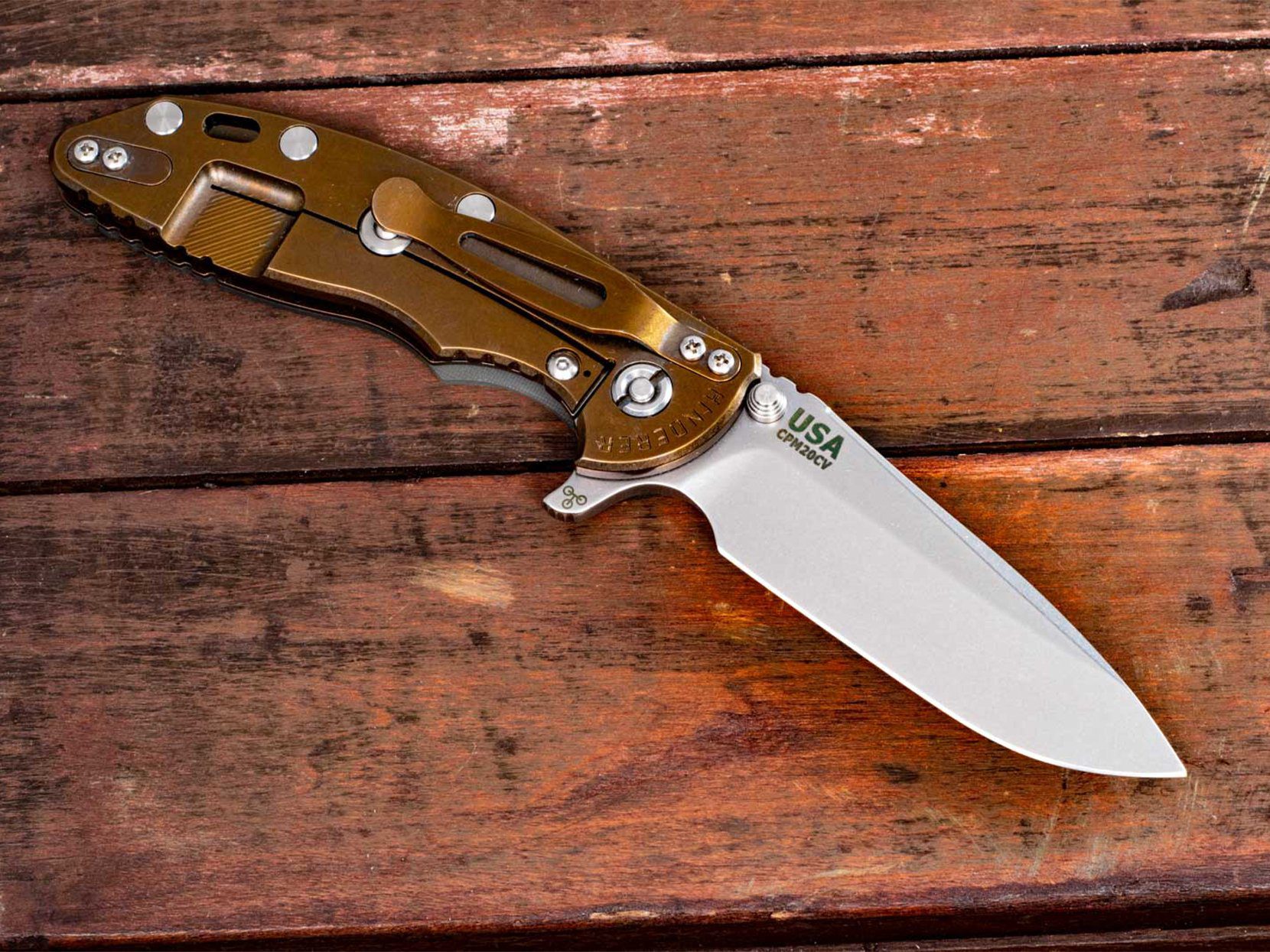 XM-18 3.5" Spearpoint-Stonewash-Stonewash Bronze-G10 XM-18 3.5" Spearpoint-Stonewash-Stonewash Bronze-G10