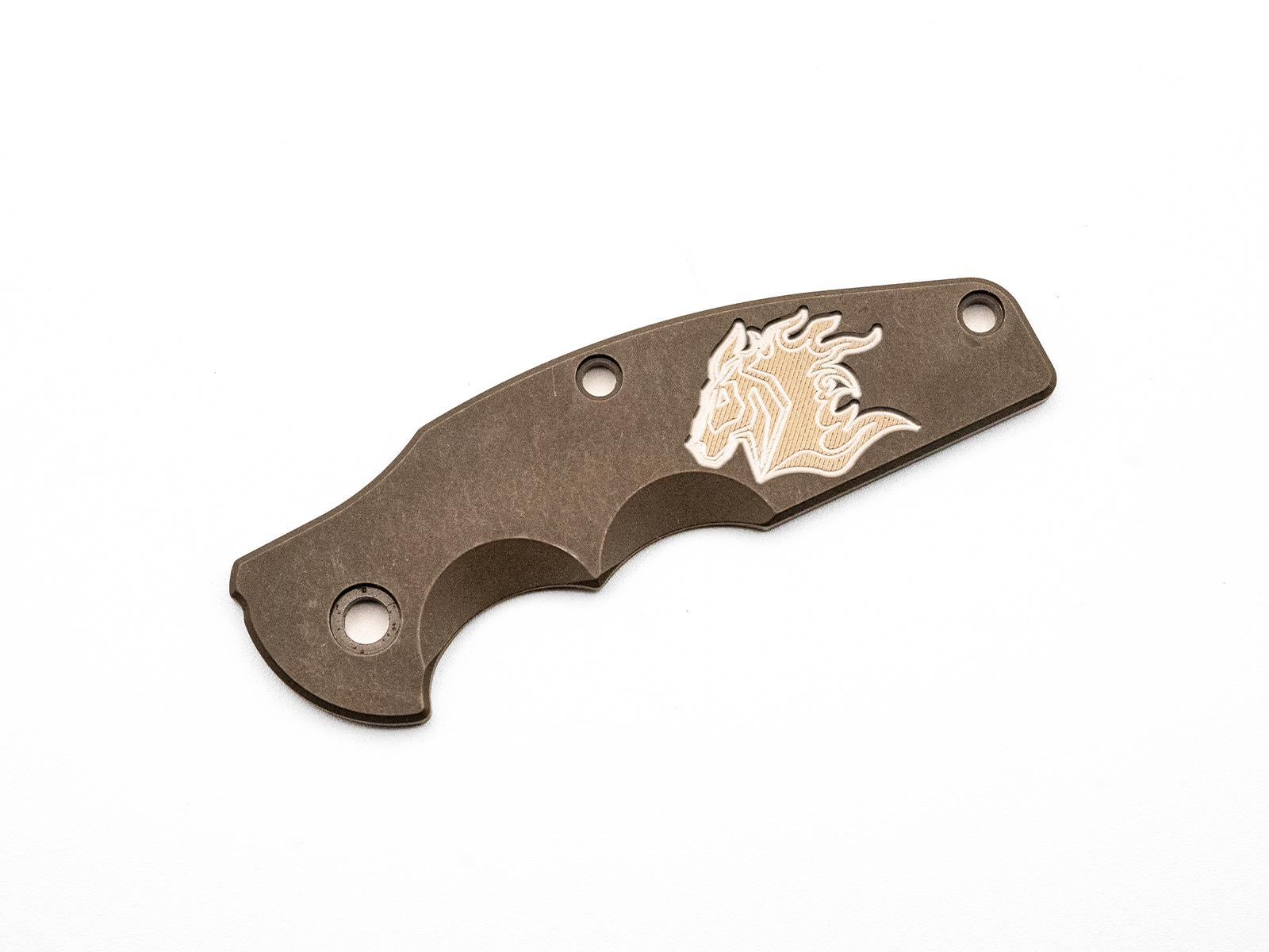 ExpProductCell_Jurassic Titanium Scale-Milled Horse Head Logo-Smooth-Battle Bronze-Silver/Bronze