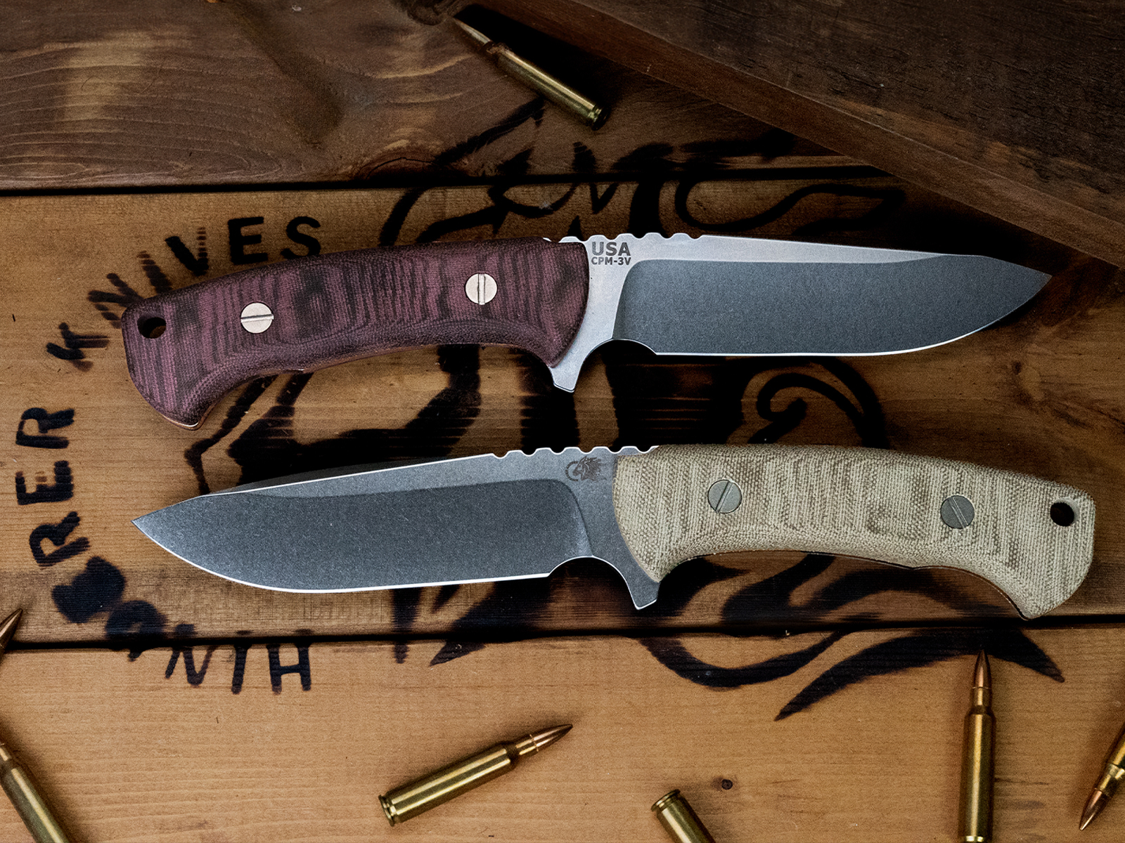The Ranch-Spearpoint-Stonewash-CPM 3V-Micarta