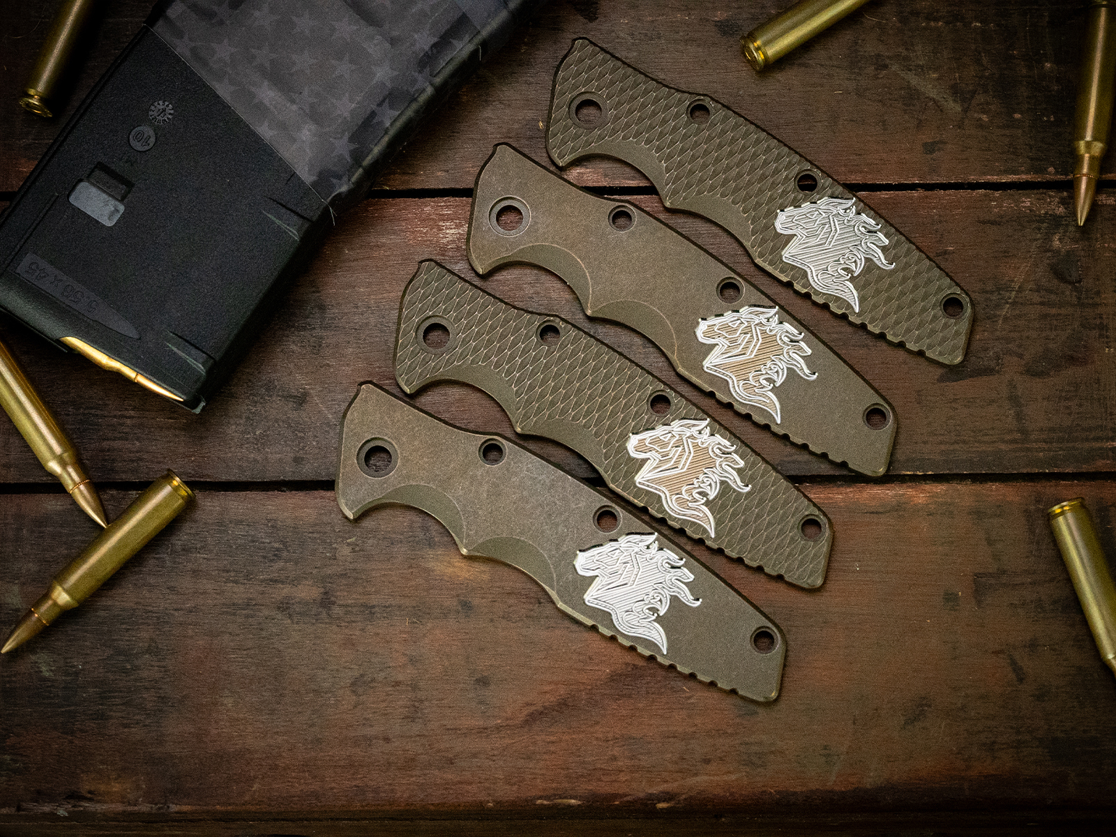 Eklipse 3.5"Titanium Scale-Milled Horse Head Logo-Battle Bronze Eklipse 3.5"Titanium Scale-Milled Horse Head Logo-Battle Bronze