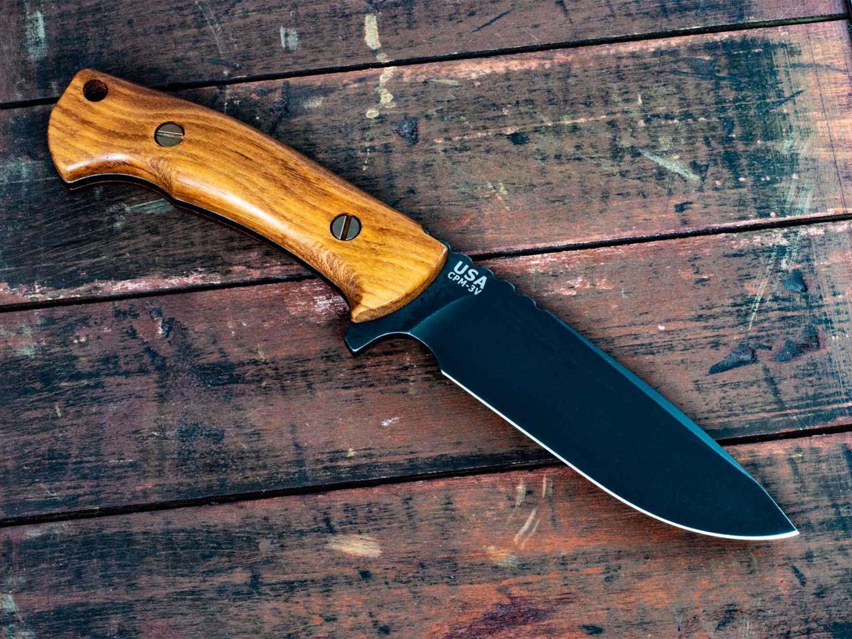 The Ranch-Drop Point-3V Battle Black-Walnut-Reserve Line
