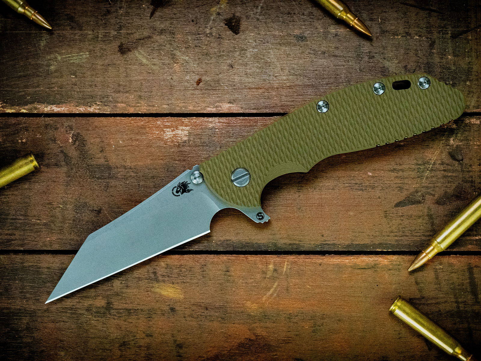 XM-24 Wharncliffe Skinny-S45VN-Battle Green-G10