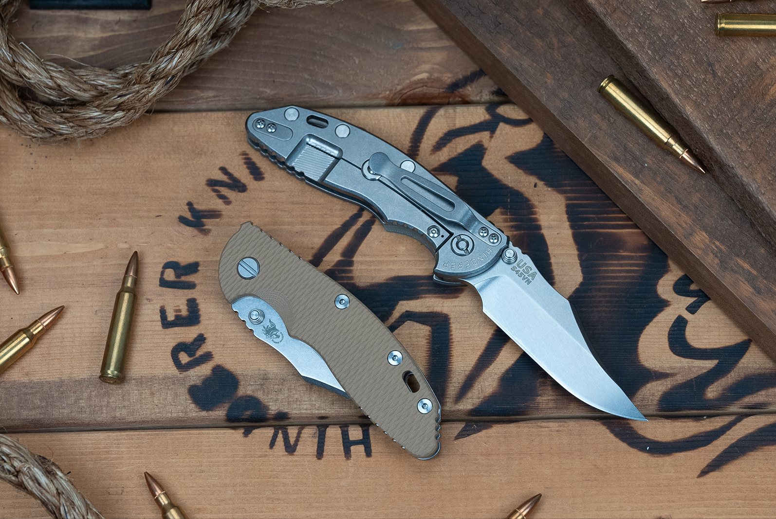 XM-18 3.5"-Non Flipper-Bowie-Stonewash-G10