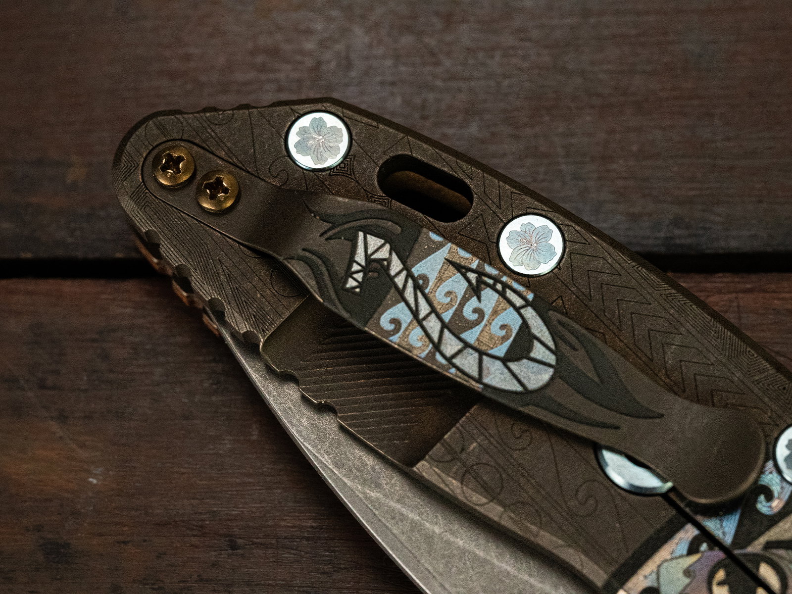Eklipse-Spearpoint-S45VN-Frog Skin Camo-Titanium