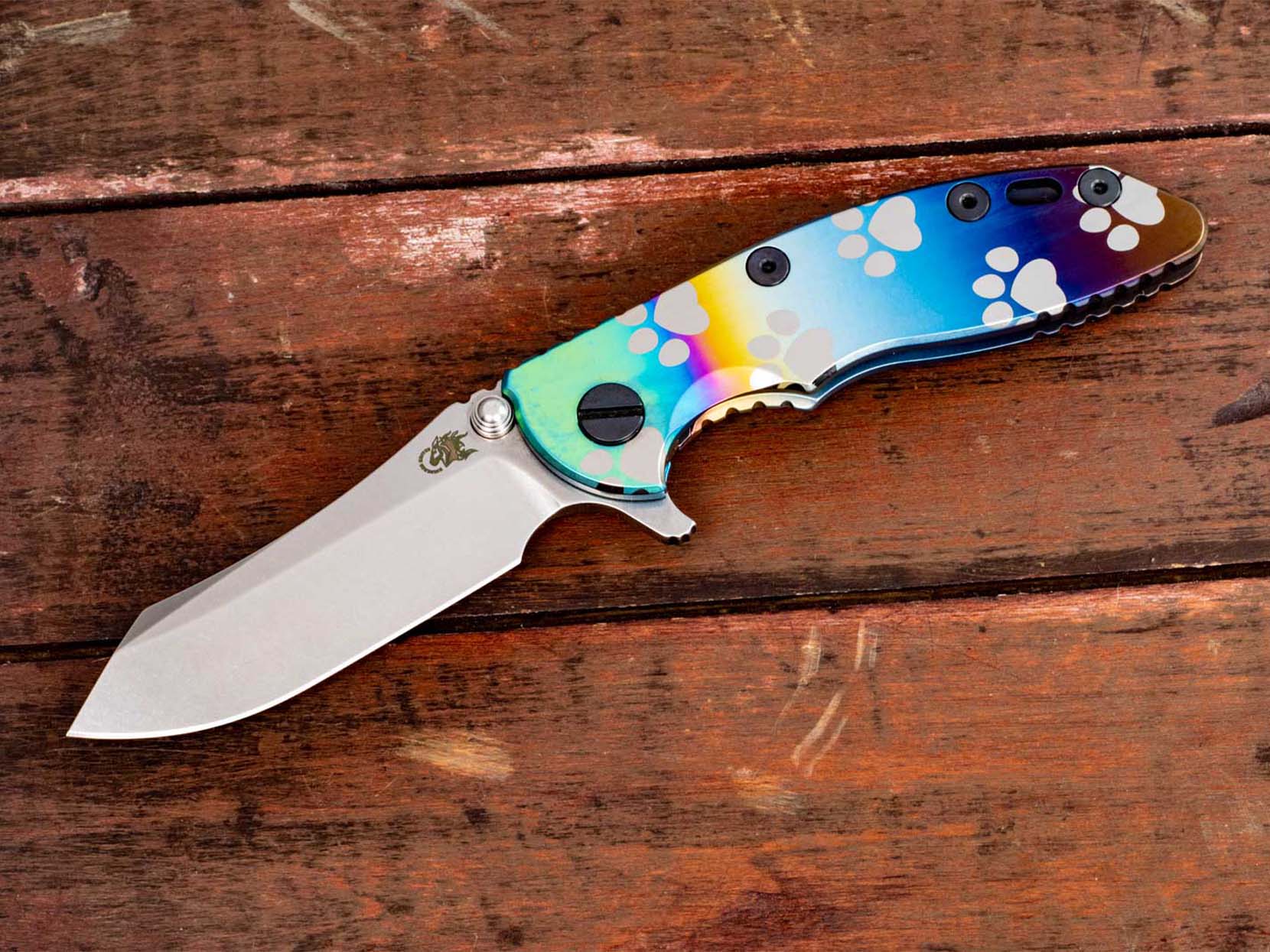XM-18 3" Skinner-Dog Paws-Stonewash-Multi Color Titanium XM-18 3" Skinner-Dog Paws-Stonewash-Multi Color Titanium