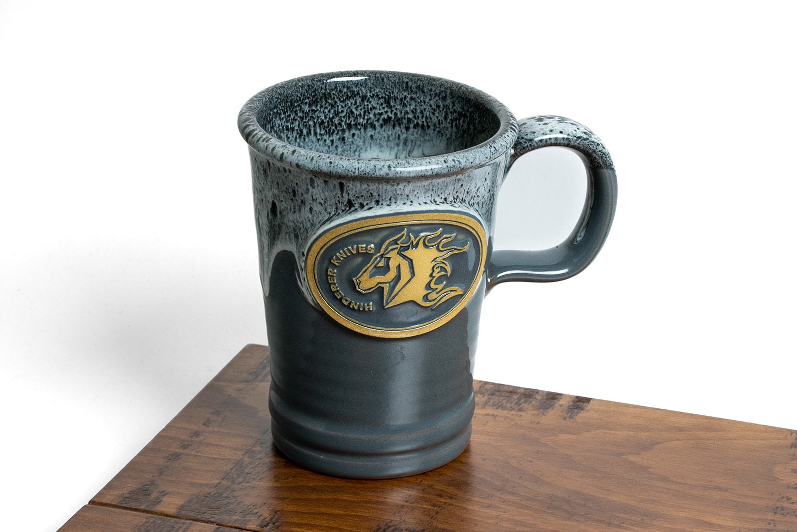 ExpProductCell_Hinderer Knives/Deneen Pottery "Commuter Mug"-Grey/Black/White