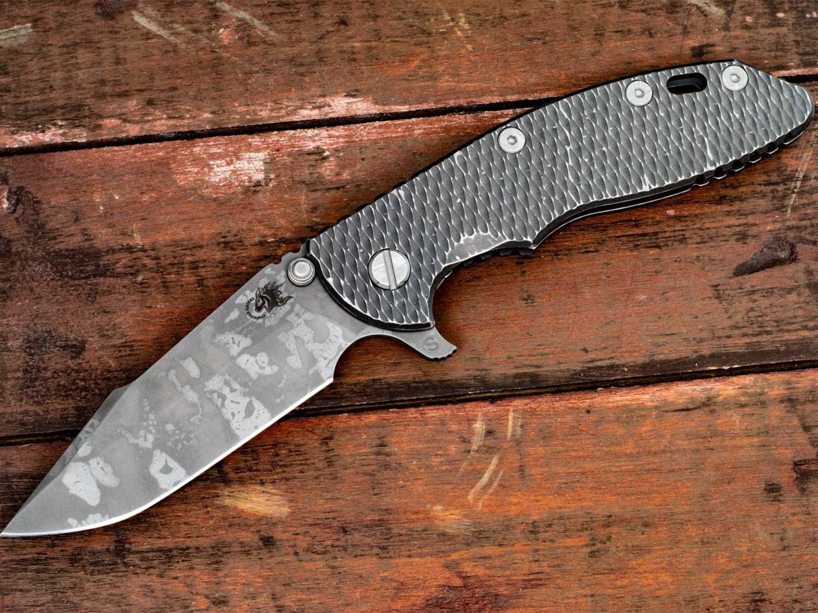 XM-18 3.5" Skinny Harpoon Spanto-Battle Field Pickup-BPU409-Titanium Handle