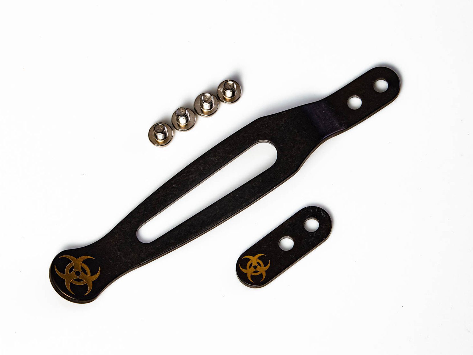 Gold "Biohazard"-Stonewash Black DLC-Clip and Tab Gold "Biohazard"-Stonewash Black DLC-Clip and Tab