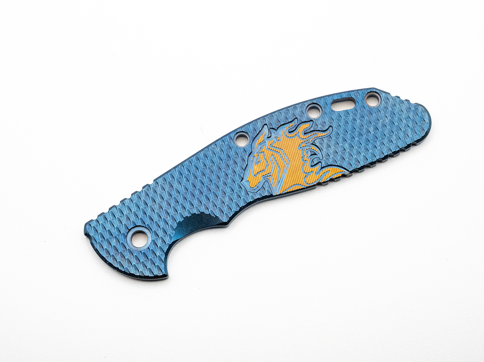 ExpProductCell_XM-24-Titanium Scale-Textured-Milled Horse Head Logo-Stonewash Blue-Blue/Bronze