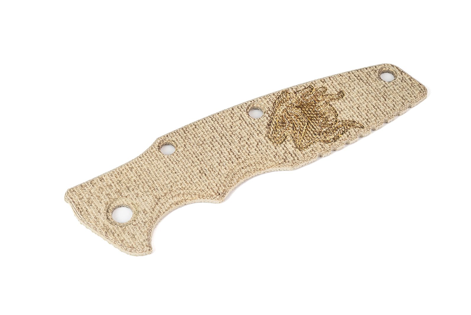 ExpProductCell_Eklipse 3.5"-Natural Micarta-Textured Scale-Milled Horse Head