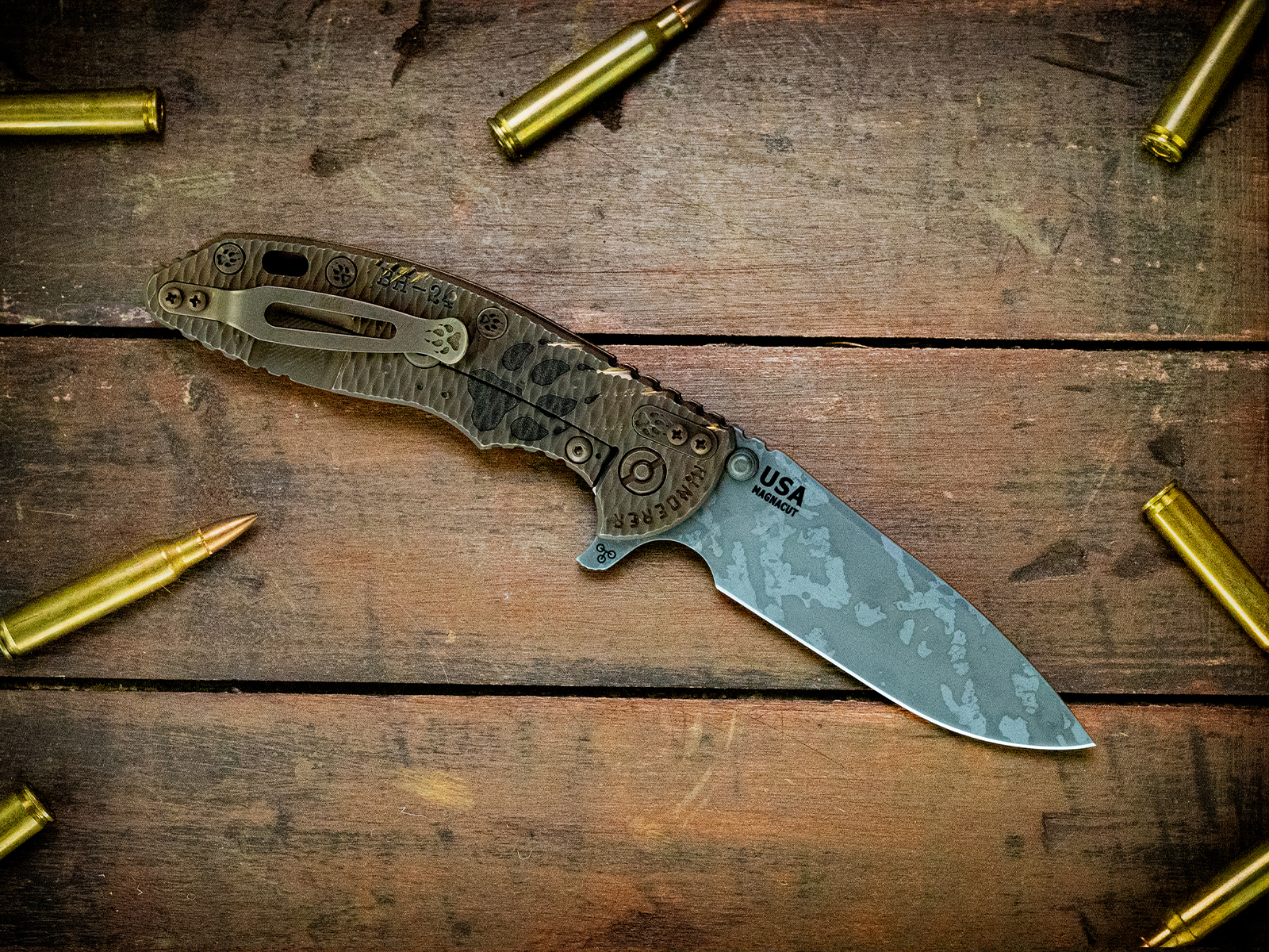 XM-18 3.5" Skinny Slicer-Flat Ground-Battle Hound 24 Textured Bronze-OD Green/Black G10 XM-18 3.5" Skinny Slicer-Flat Ground-Battle Hound 24 Textured Bronze-OD Green/Black G10