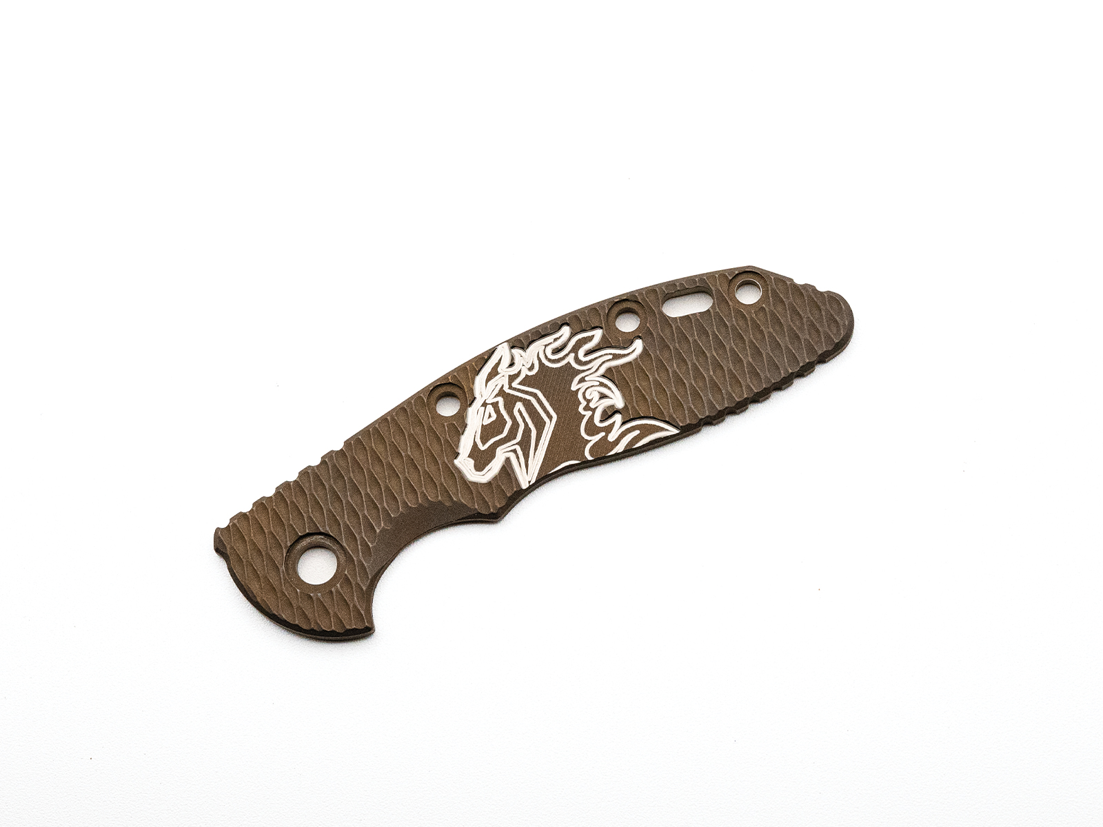 ExpProductCell_3.0" XM18 Titanium Scale-Textured-Milled Horsehead-Battle Bronze-Silver-Battle Bronze