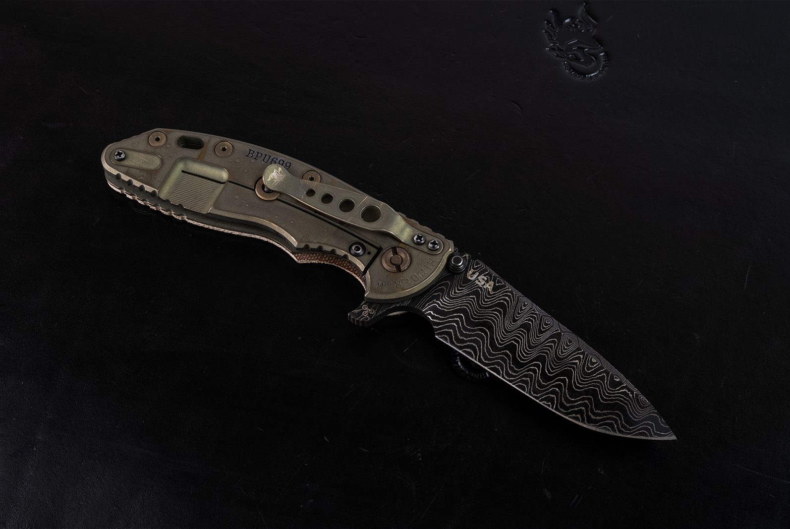 XM-18 3.5" Spanto Damascus-699-Smooth Natural Micarta-BPU HMBS XM-18 3.5" Spanto Damascus-699-Smooth Natural Micarta-BPU HMBS