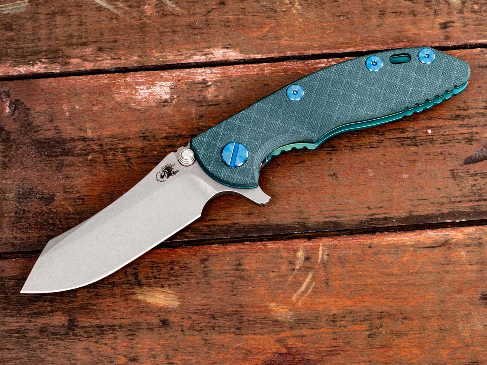 XM-18 3" Skinner-Dog Paws-Working Finish-Battle Green/Blue-Dark Green G10 Special pattern XM-18 3" Skinner-Dog Paws-Working Finish-Battle Green/Blue-Dark Green G10 Special pattern
