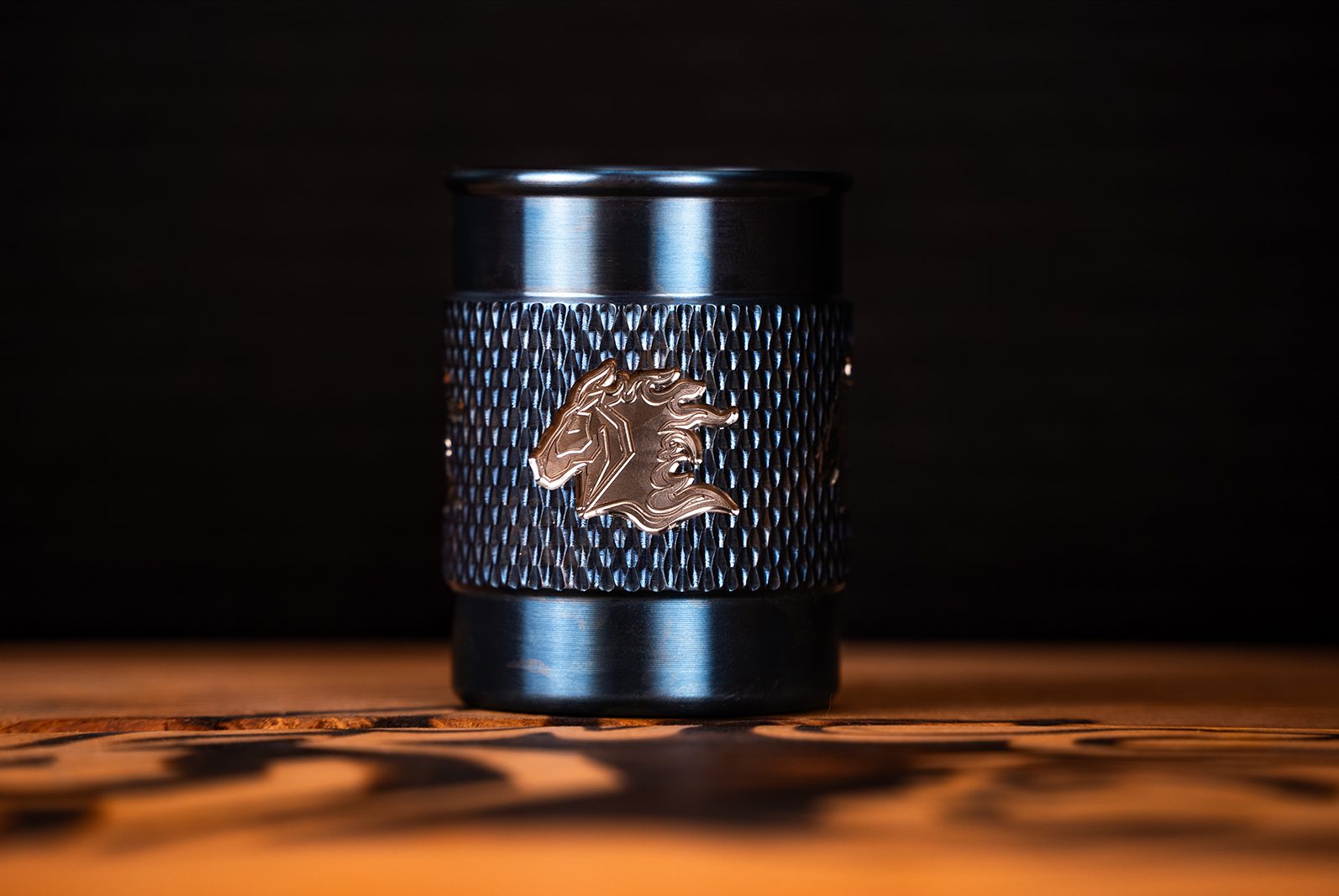 Rick's Special - Rick Hinderer Knives Shot Glass Textured - Titanium Blue/Silver Rick's Special - Rick Hinderer Knives Shot Glass Textured - Titanium Blue/Silver