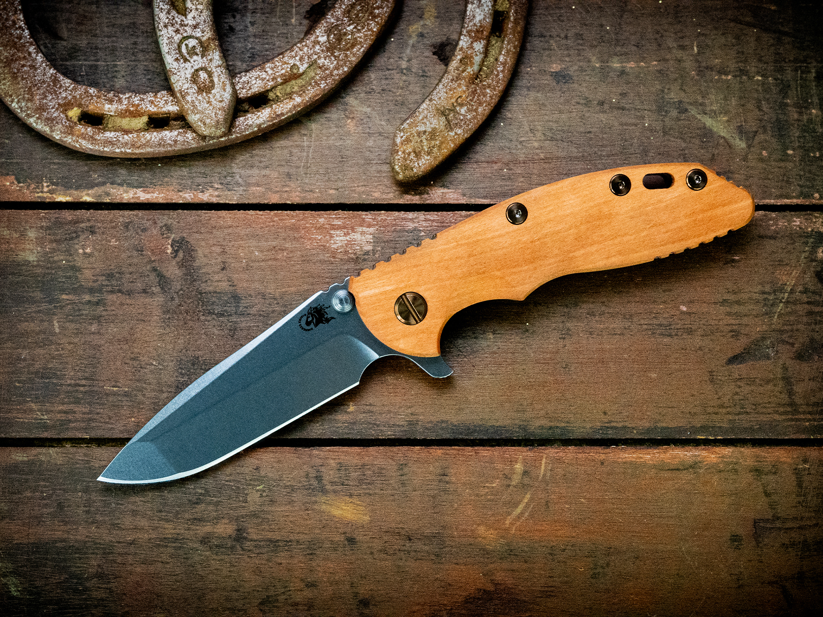 ExpProductCell_XM-18 3.5" Spanto-S45VN-Stonewash Blade-Battle Bronze-Cherry-Bronze Ti Hardware