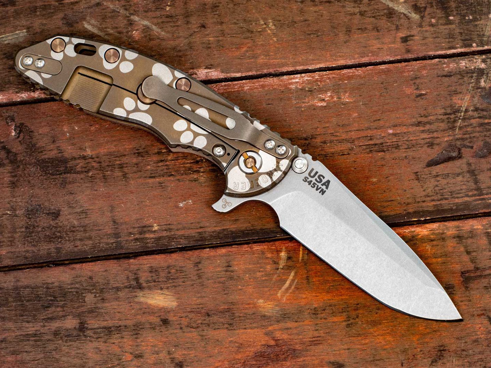 XM-18 3.5" Spanto-Battle Bronze-Silver Chaos Paw-FDE G10 XM-18 3.5" Spanto-Battle Bronze-Silver Chaos Paw-FDE G10