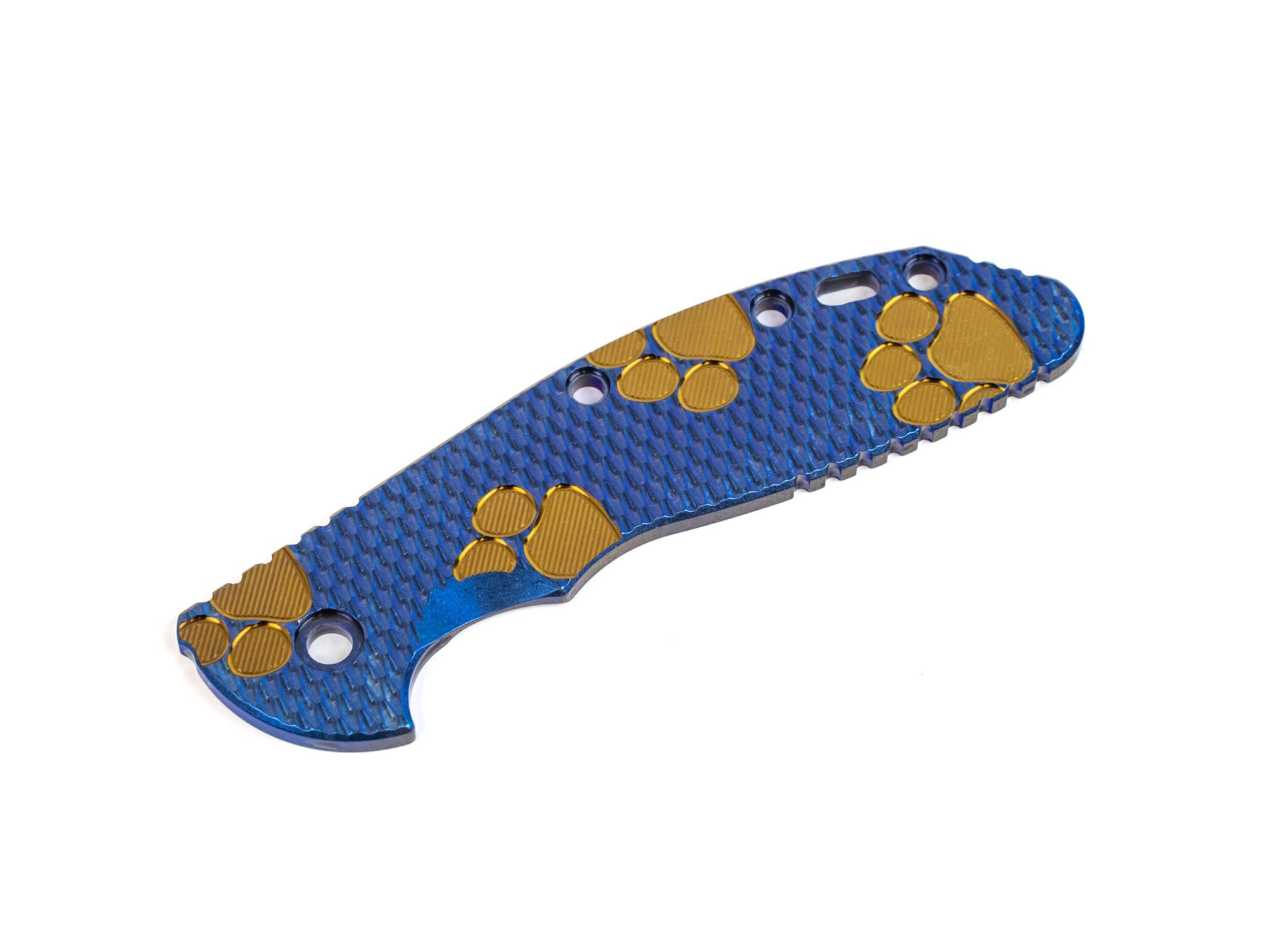 XM-24 Titanium Scale-Textured-Stonewash Blue-Bronze-Milled Dog Paws XM-24 Titanium Scale-Textured-Stonewash Blue-Bronze-Milled Dog Paws