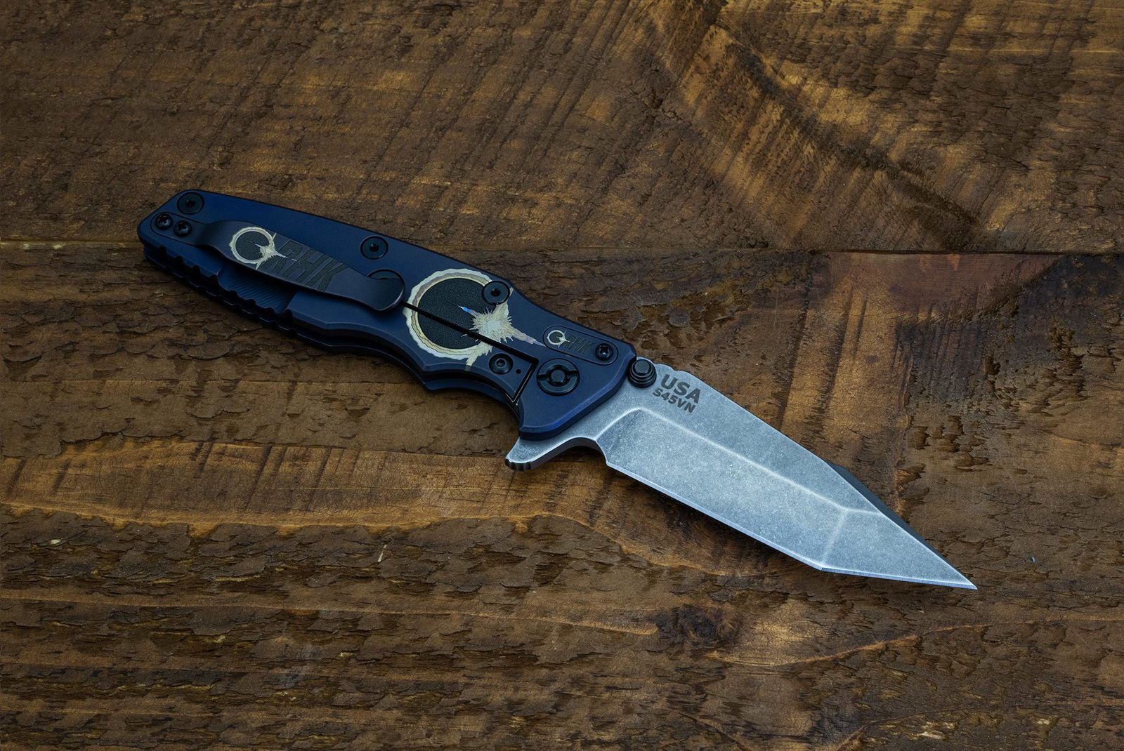 Eklipse-Harpoon Tanto-S45VN-Special Finish Blade-Solar Eclipse