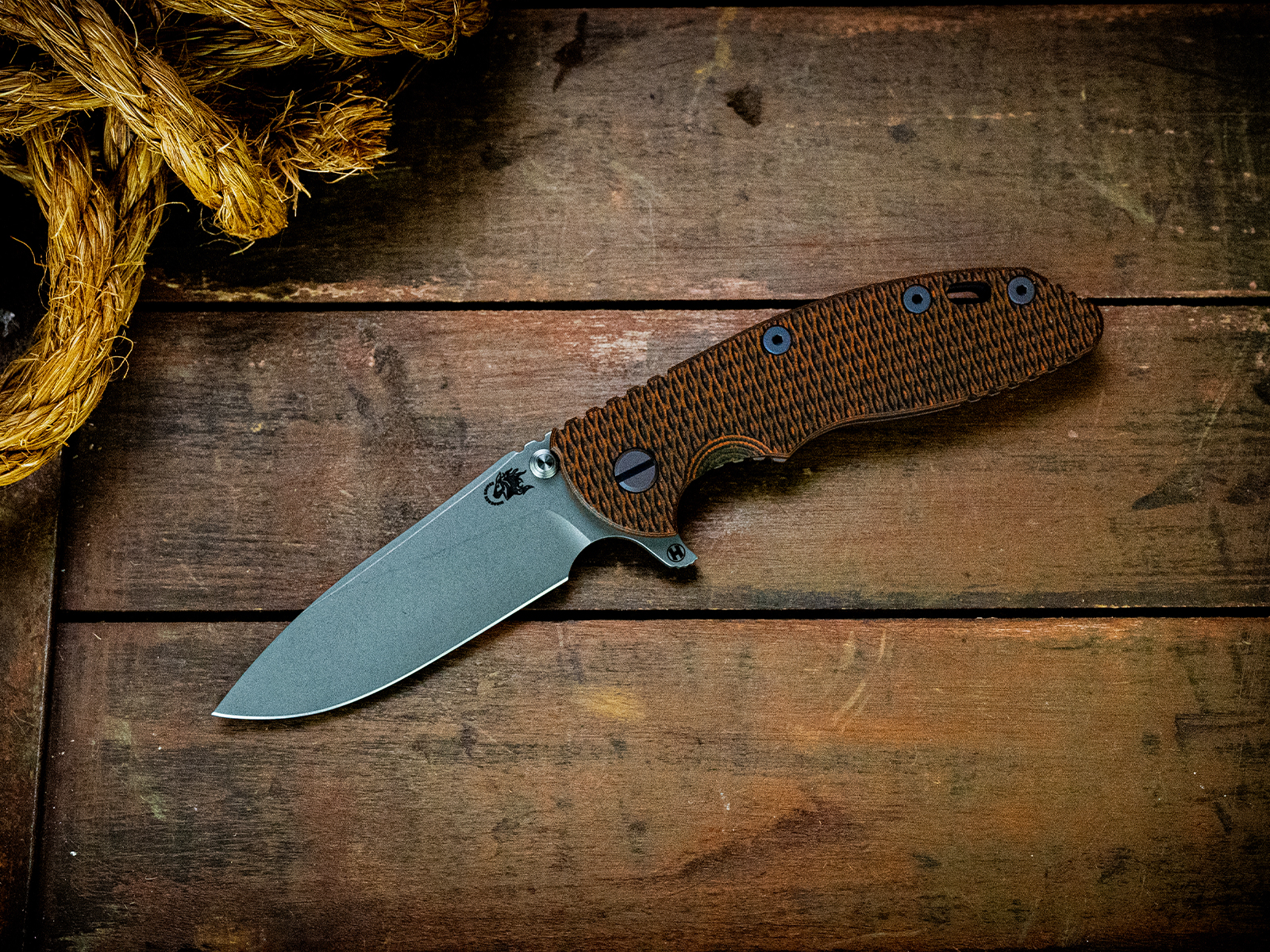 XM-18 3.5"-20CV-Slicer-Hollow Ground-Battle Purple-Orange/Black G10-Battle Purple Ti Hardware XM-18 3.5"-20CV-Slicer-Hollow Ground-Battle Purple-Orange/Black G10-Battle Purple Ti Hardware