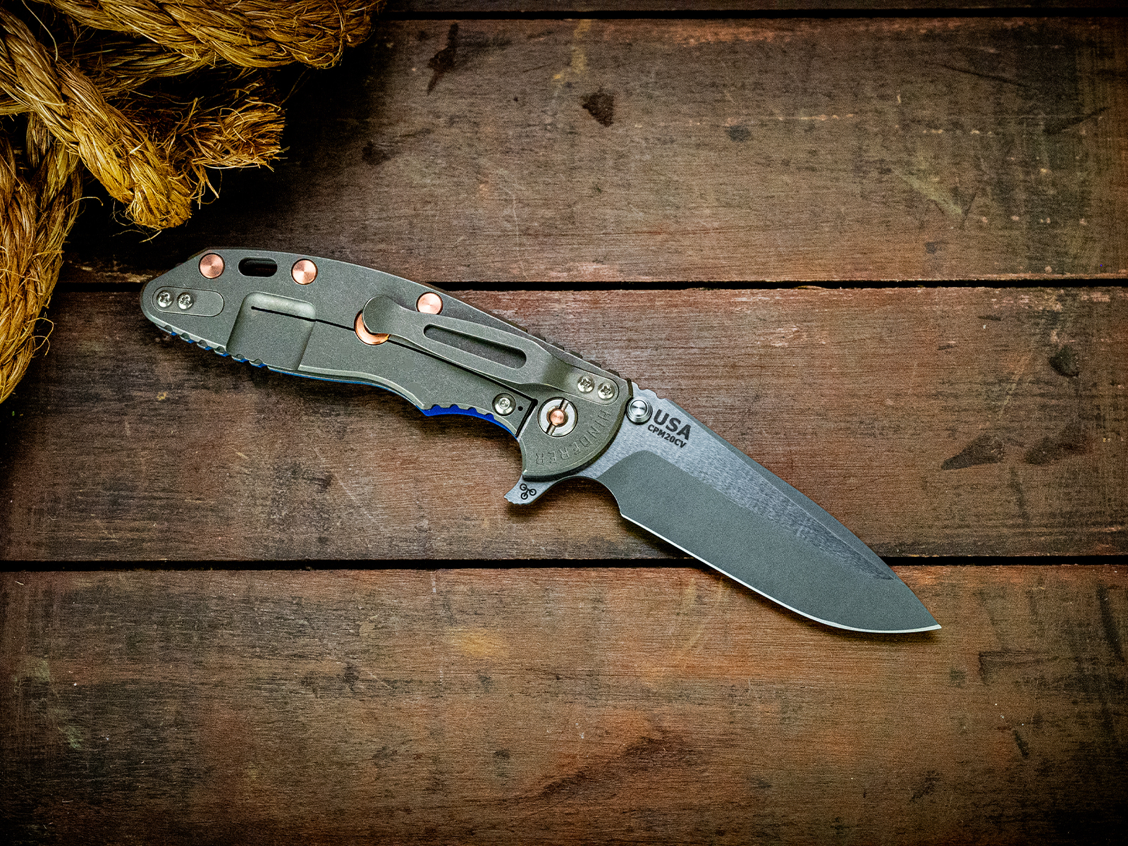 ExpProductCell_XM-18 3.5"-20CV-Spanto-Working Finish Two Tone-Working Finish-Blue G10-Copper Hardware