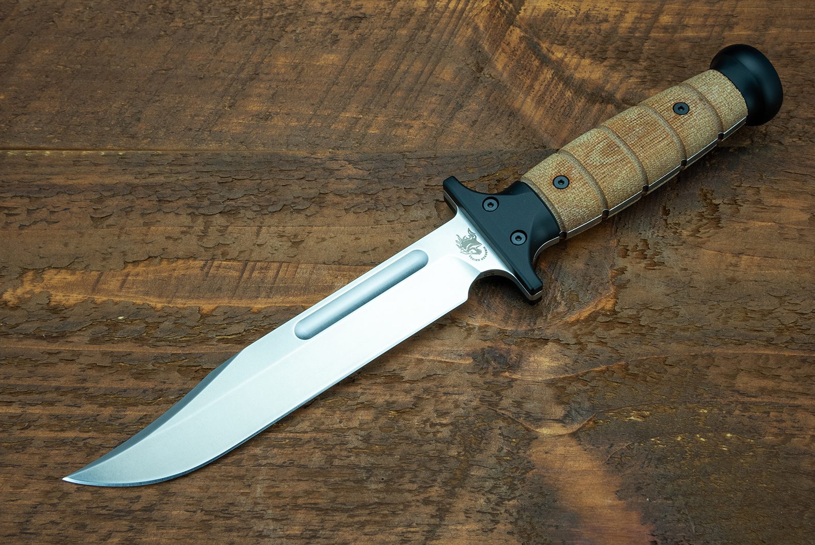 ExpProductCell_Rick Hinderer Knives "KaBar"-3V-Stonewash-Natural Micarta