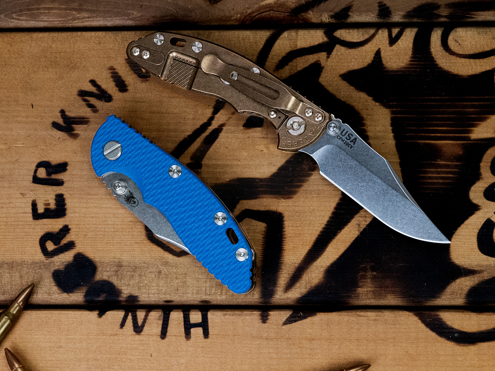 ExpProductCell_XM-18 3.0" Bowie Non-Flipper-20CV-Stonewash Bronze-G10