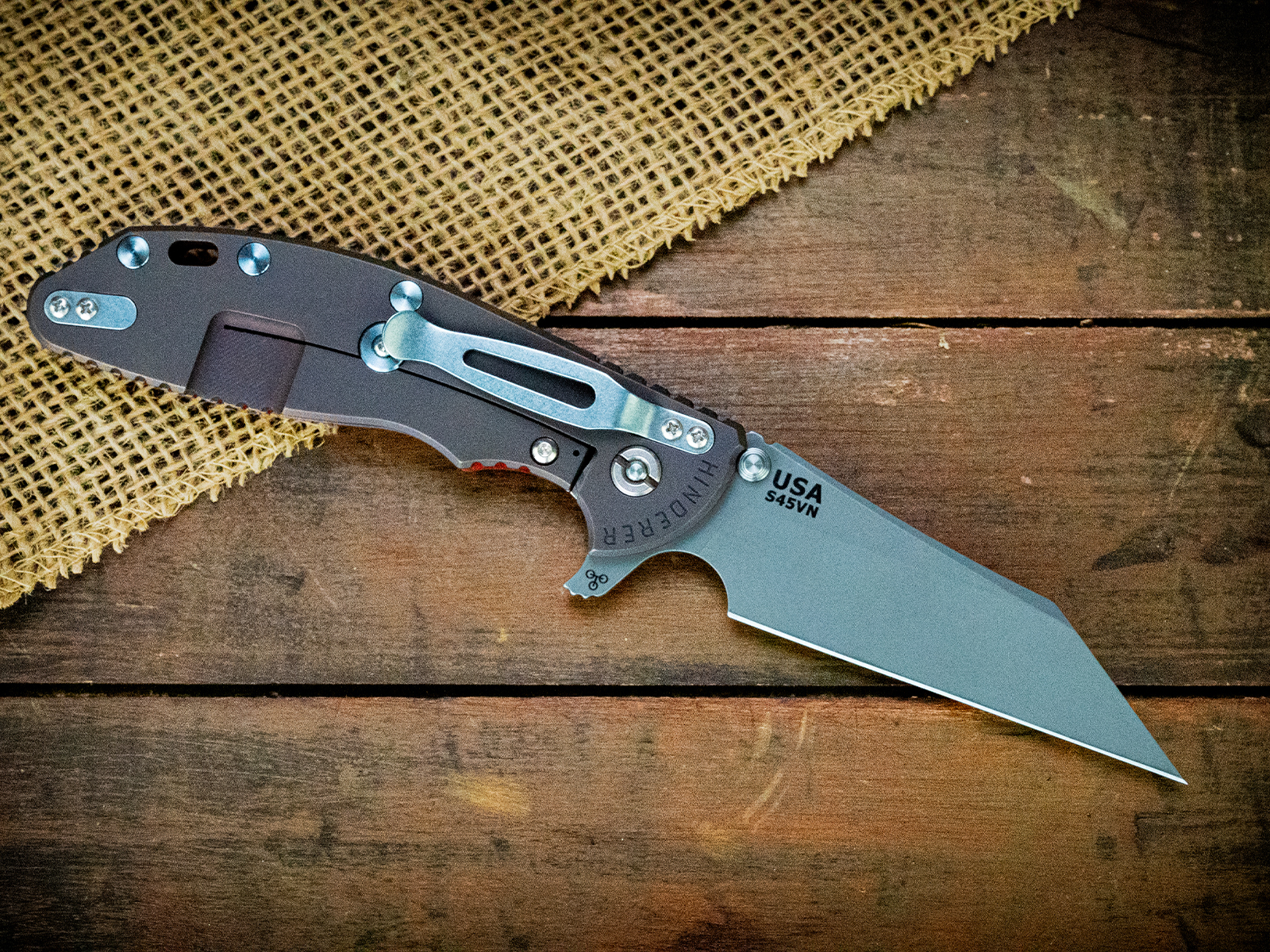 XM-24 Wharncliffe Skinny-S45VN-Battle Purple-Red G10-Light Blue Ti Hardware XM-24 Wharncliffe Skinny-S45VN-Battle Purple-Red G10-Light Blue Ti Hardware